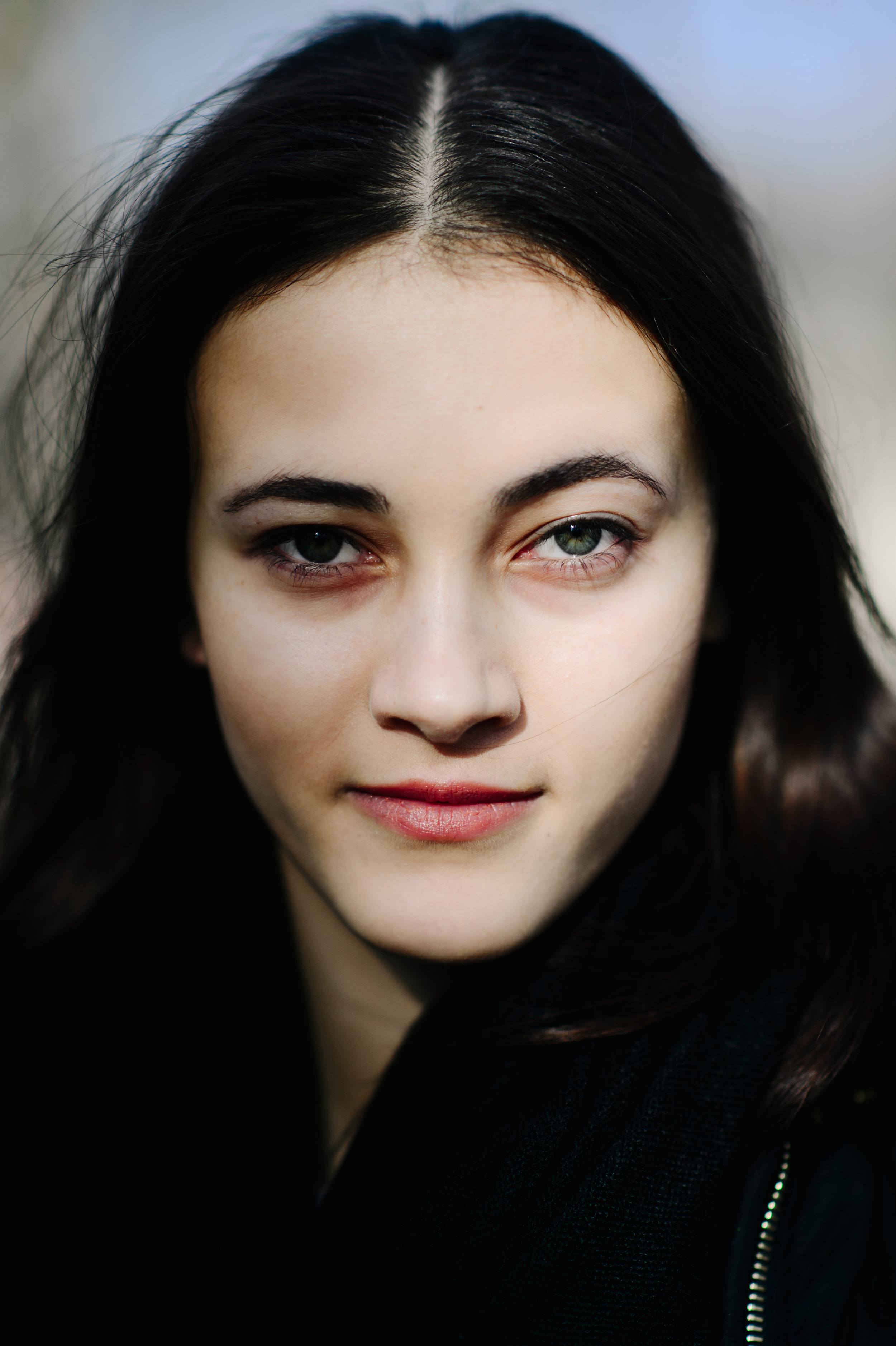 People 2500x3756 Greta Varlese women model green eyes face Italian brunette