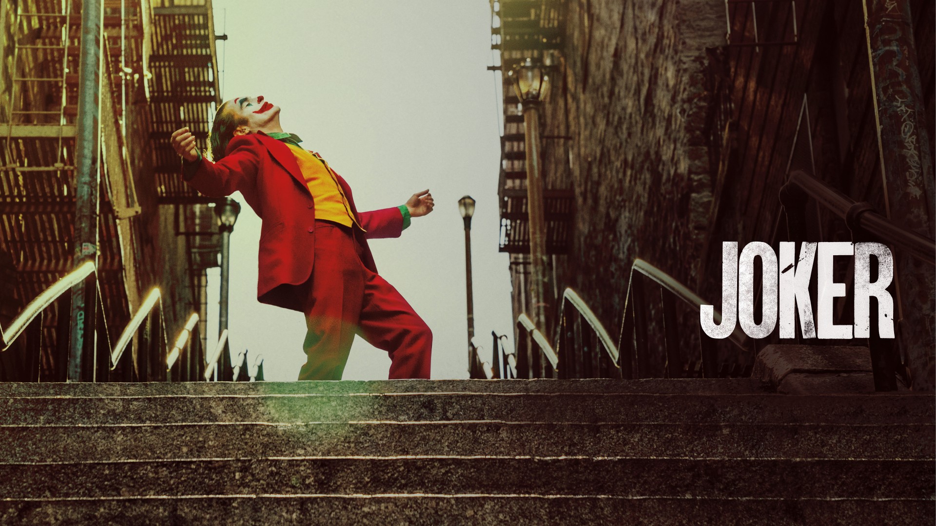 People 1920x1080 Joker (2019 Movie) Joker Joaquin Phoenix movies dancing DC Comics stairs actor men