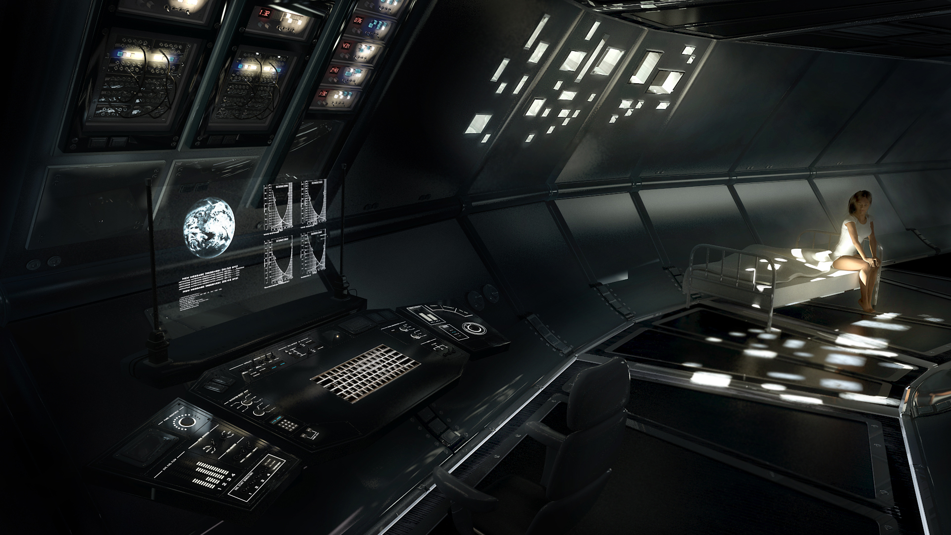 General 1920x1080 space spaceship science fiction Linux