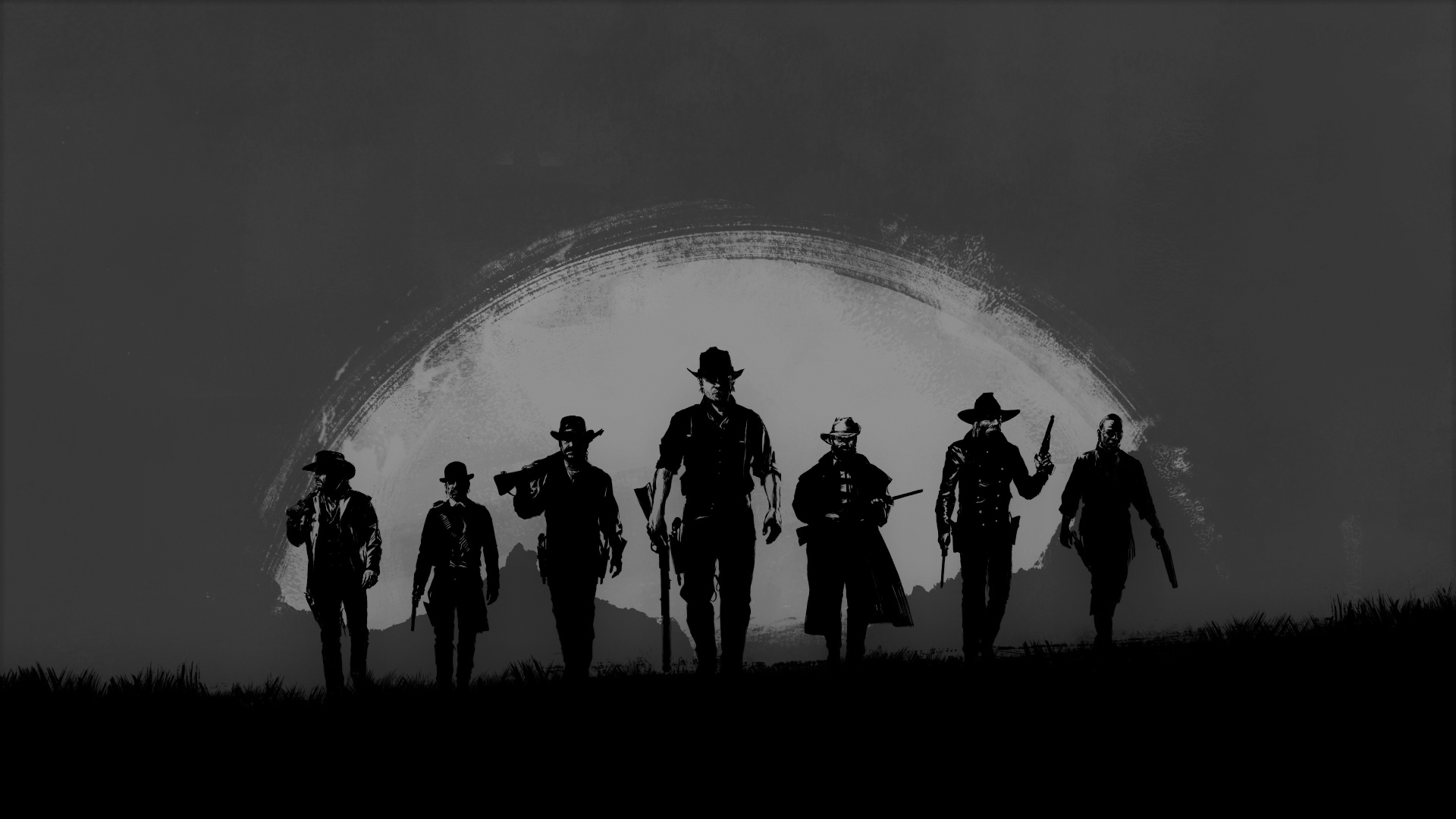 General 1920x1080 Red Dead Redemption 2 revolver rifles cowboys gray