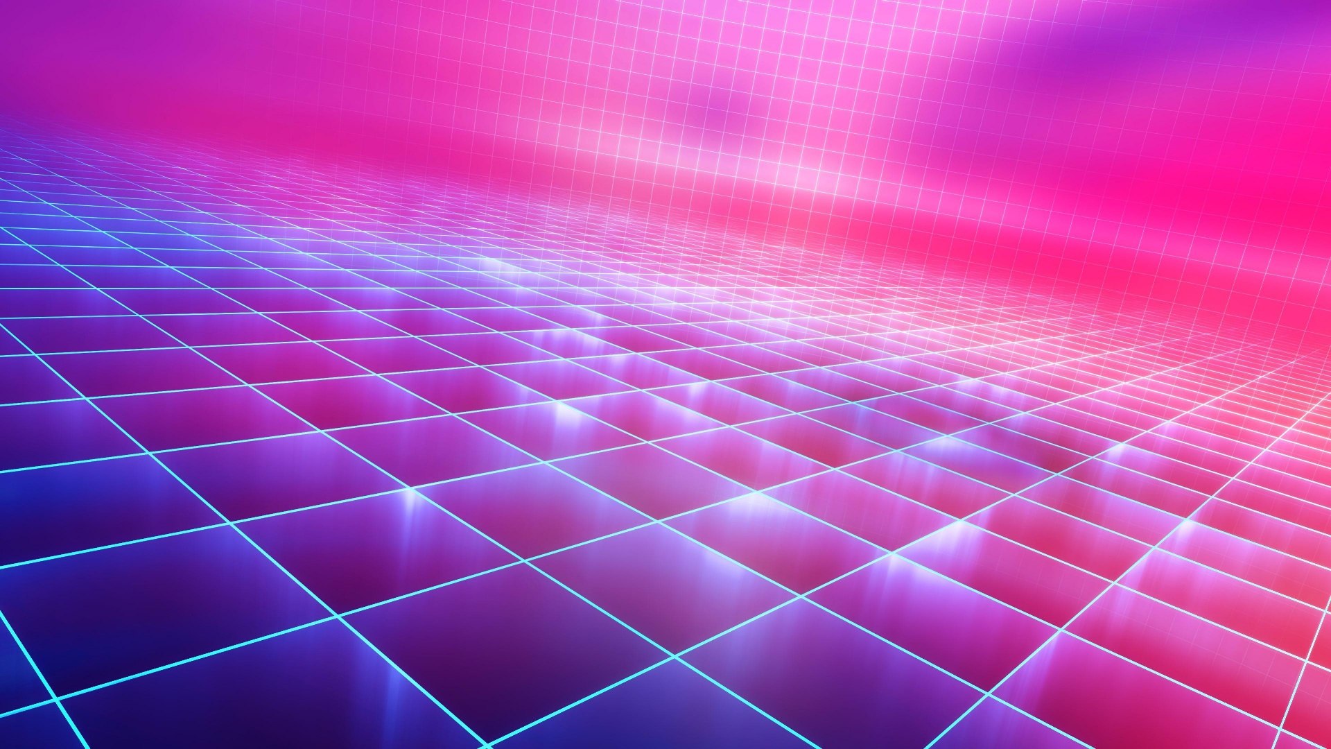 General 1920x1080 synthwave colorful texture grid digital art neon