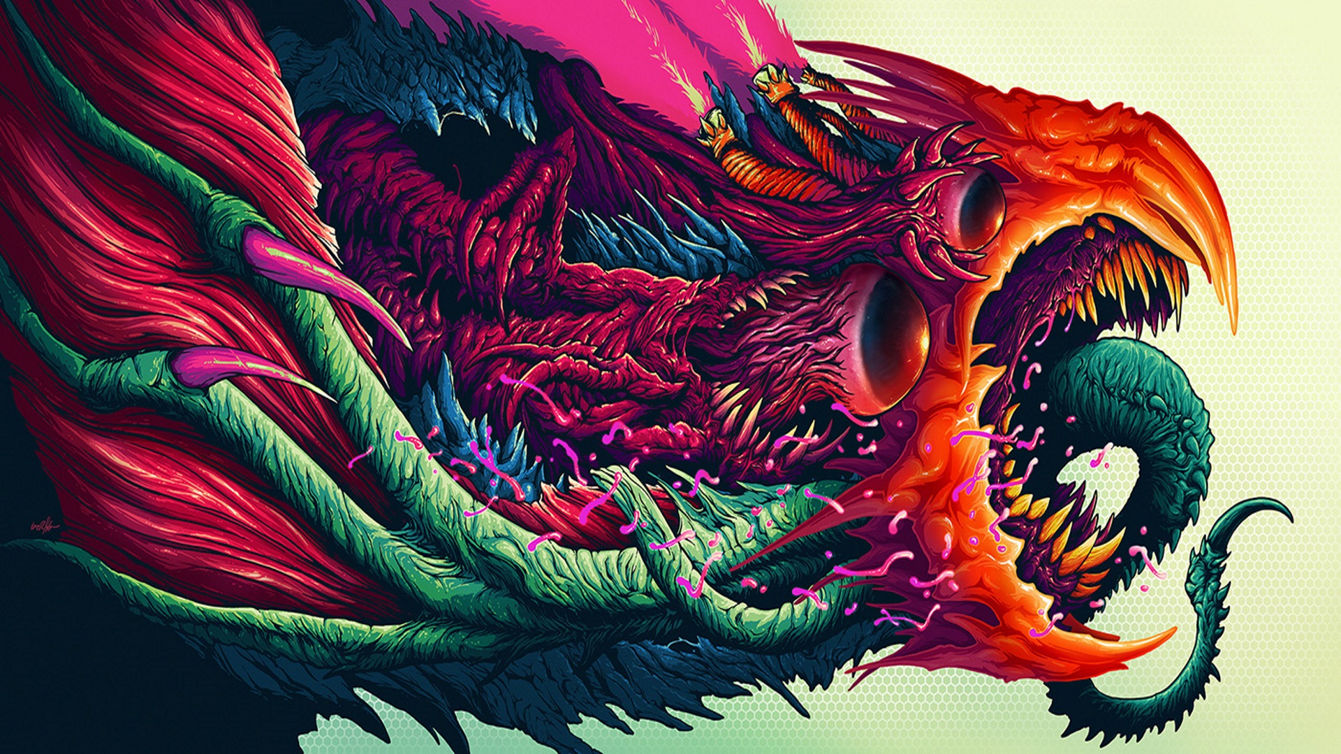 General 1920x1080 psychedelic trippy colorful creature hypebeast