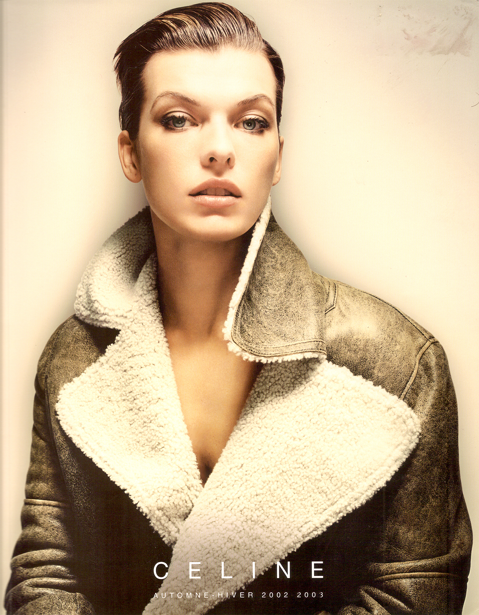 People 1558x2000 Milla Jovovich  actress model brunette green eyes bomber jacket women