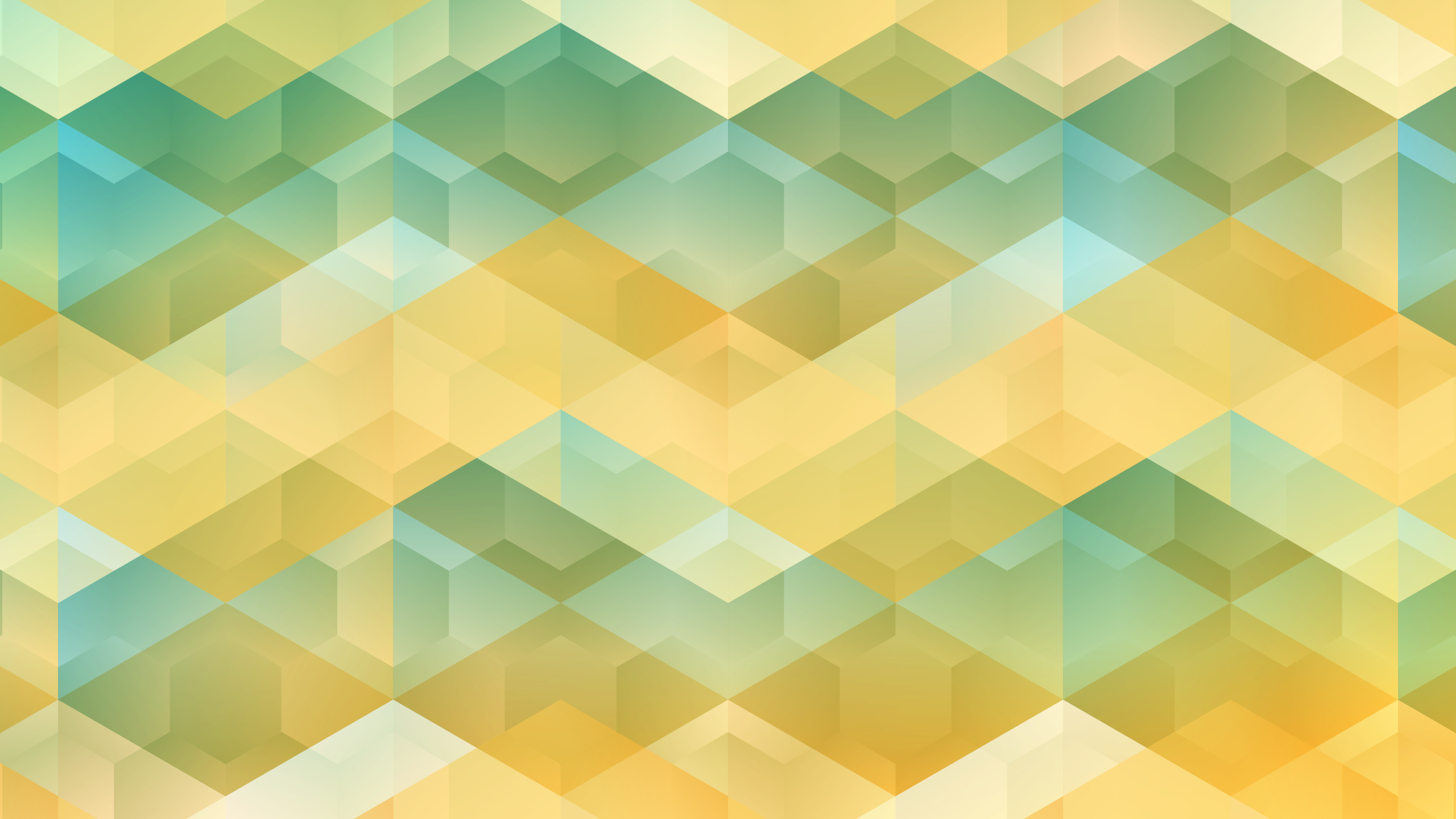 General 2560x1440 abstract hexagon texture colorful pattern yellow digital art