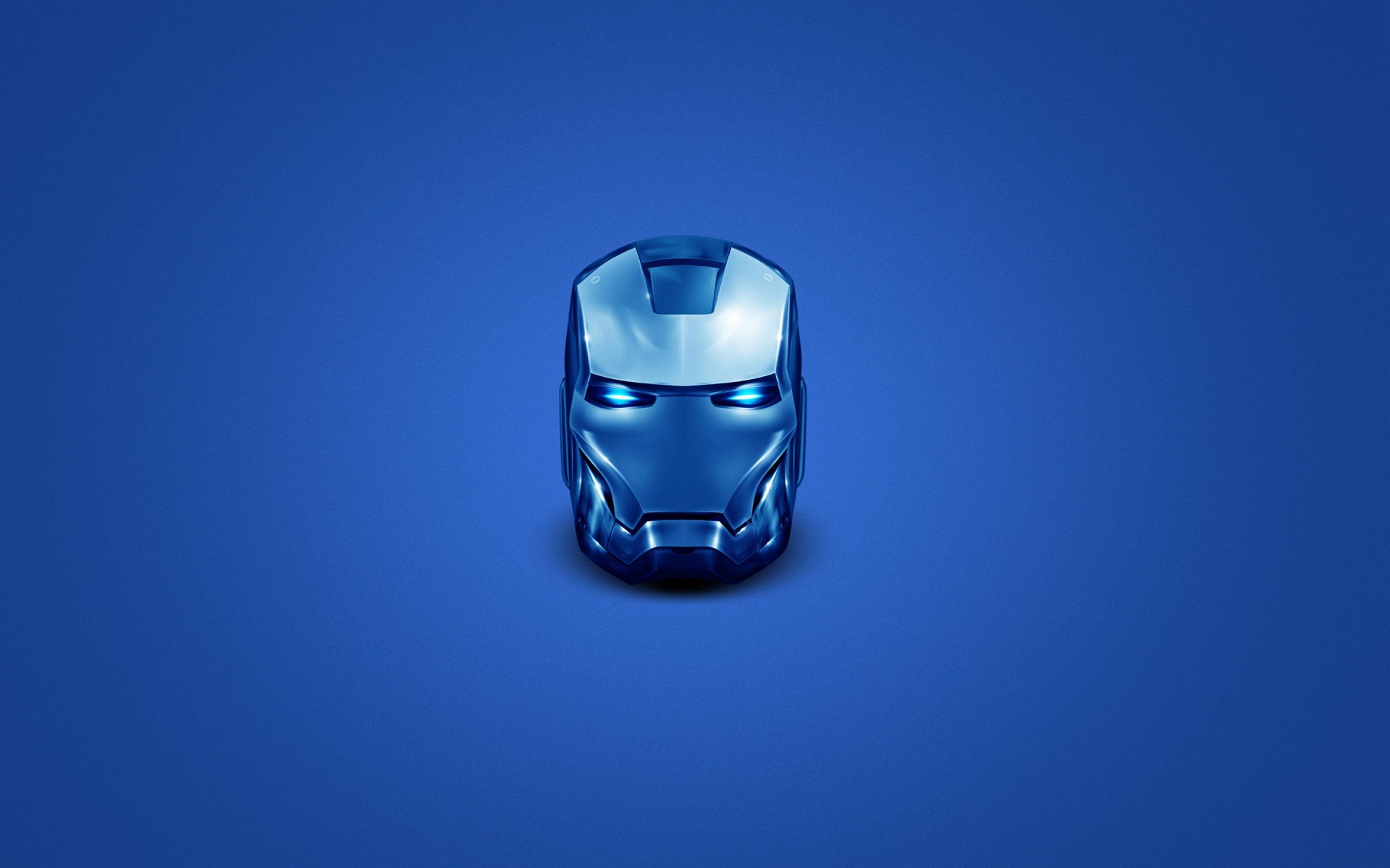 General 1920x1200 Iron Man head helmet superhero blue simple background minimalism Marvel Comics Marvel Cinematic Universe
