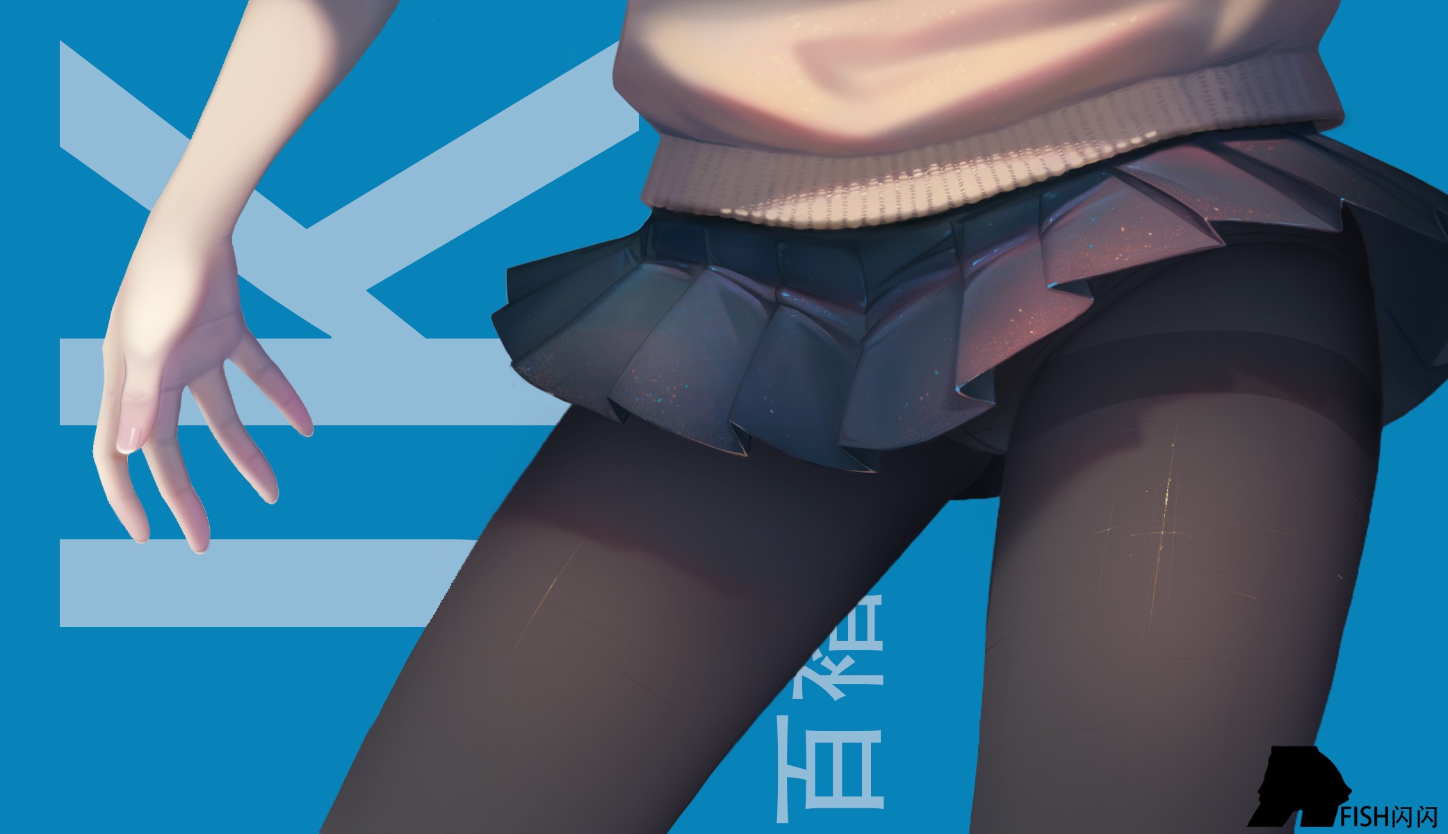 Anime 2083x1200 anime anime girls skirt legs stockings underwear Scorpionfish