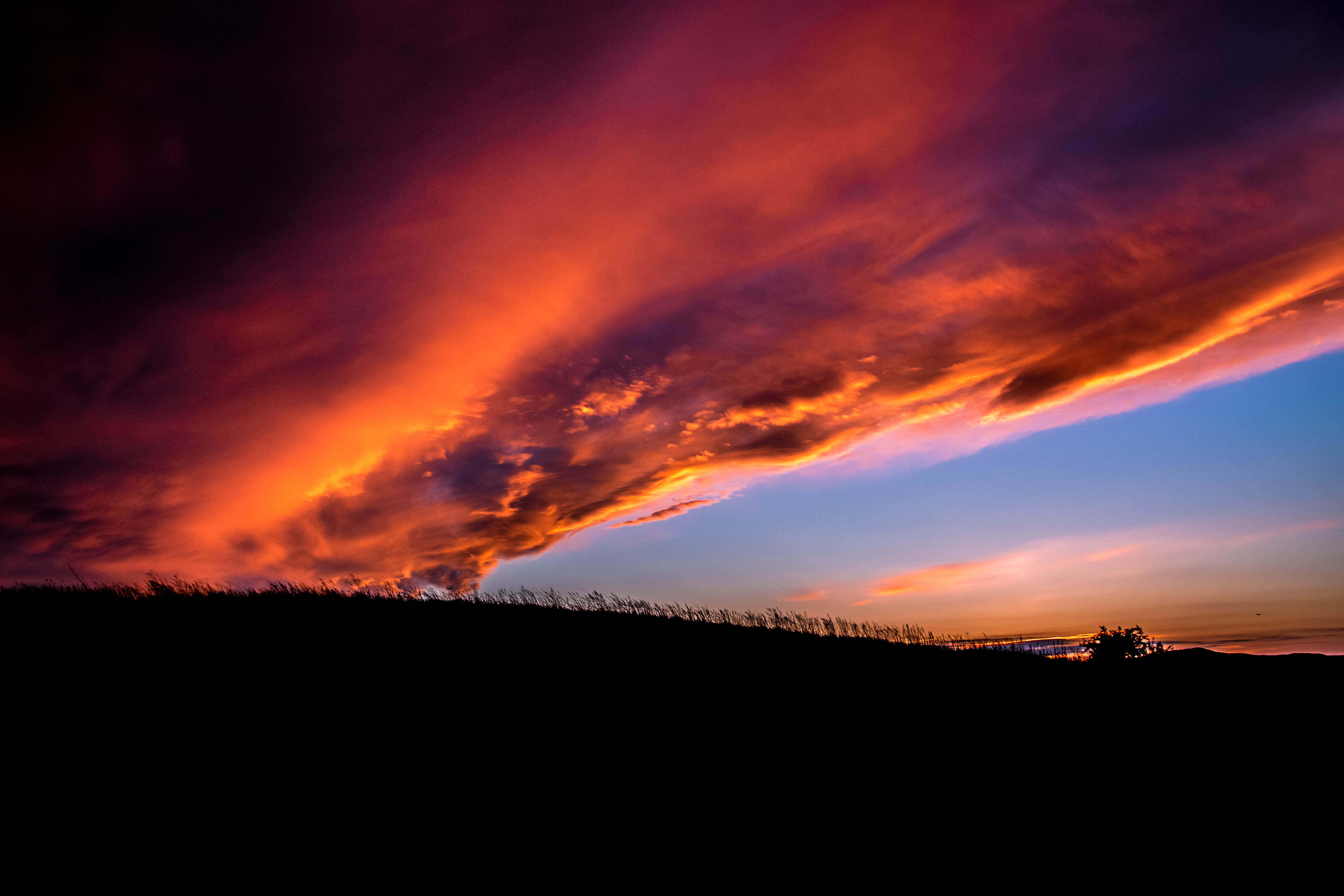 General 6000x4000 sunset landscape nature clouds red dusk