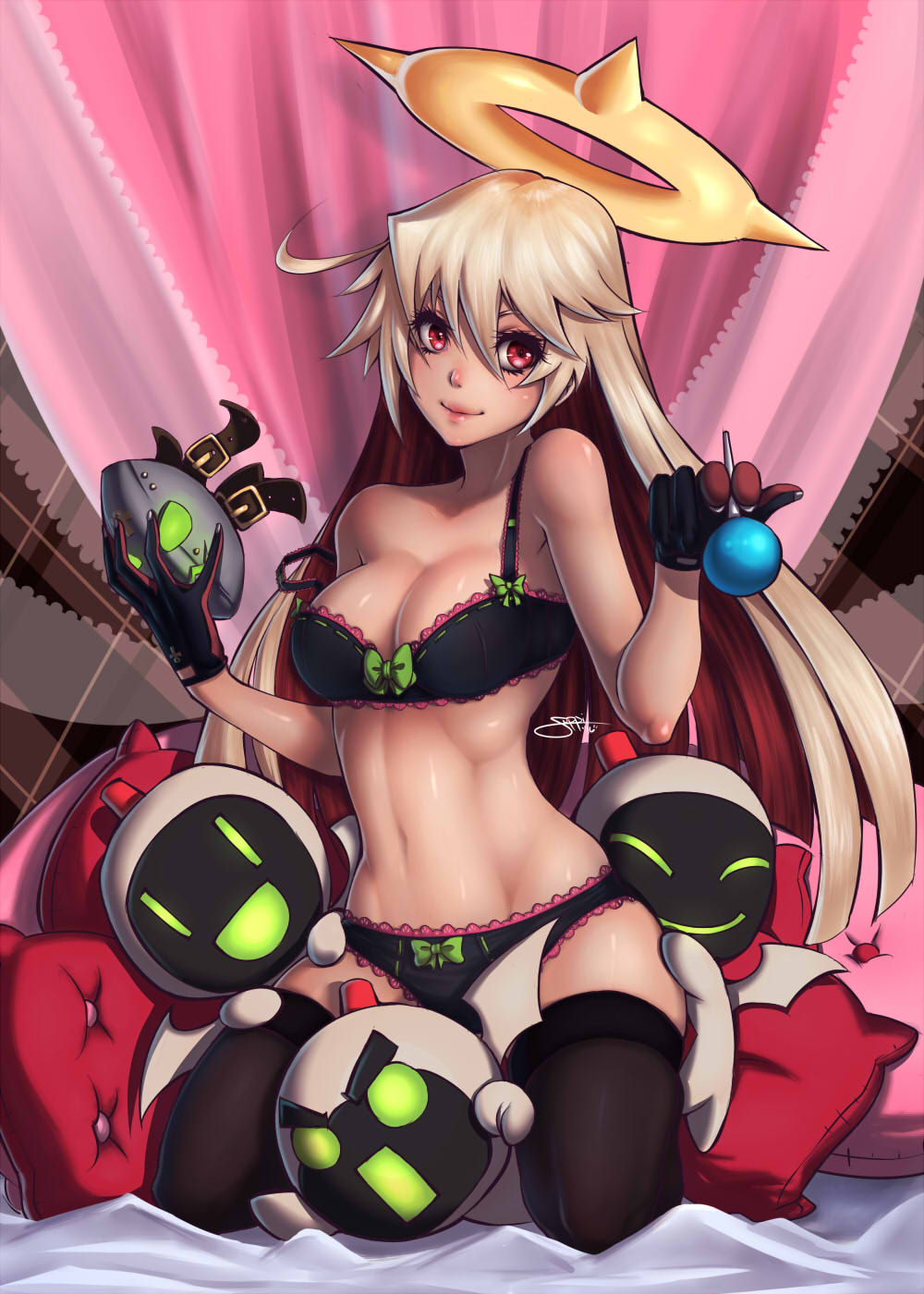 Anime 1000x1400 Jack-O Guilty Gear Xrd cleavage panties thigh-highs