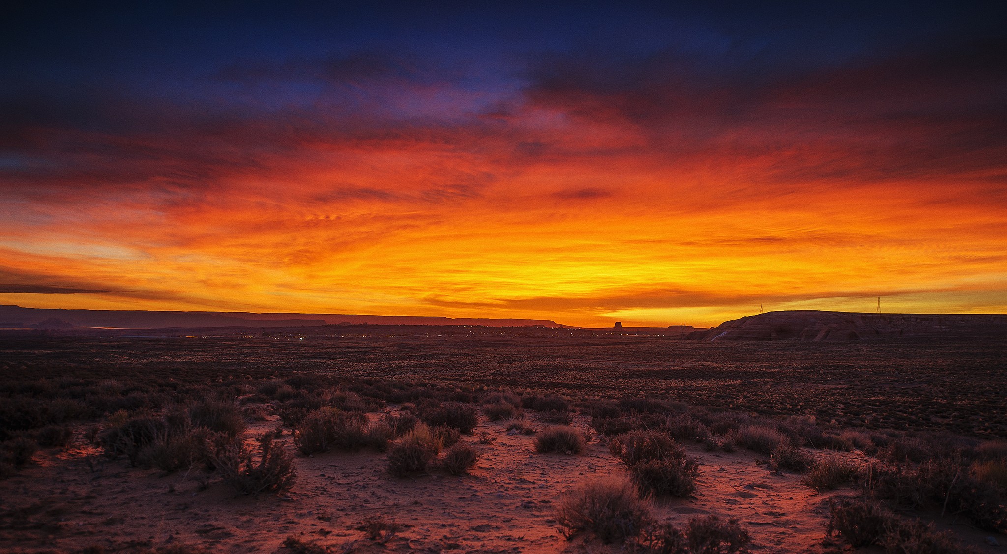 General 2048x1127 landscape desert plains hills skyscape orange sky sunset