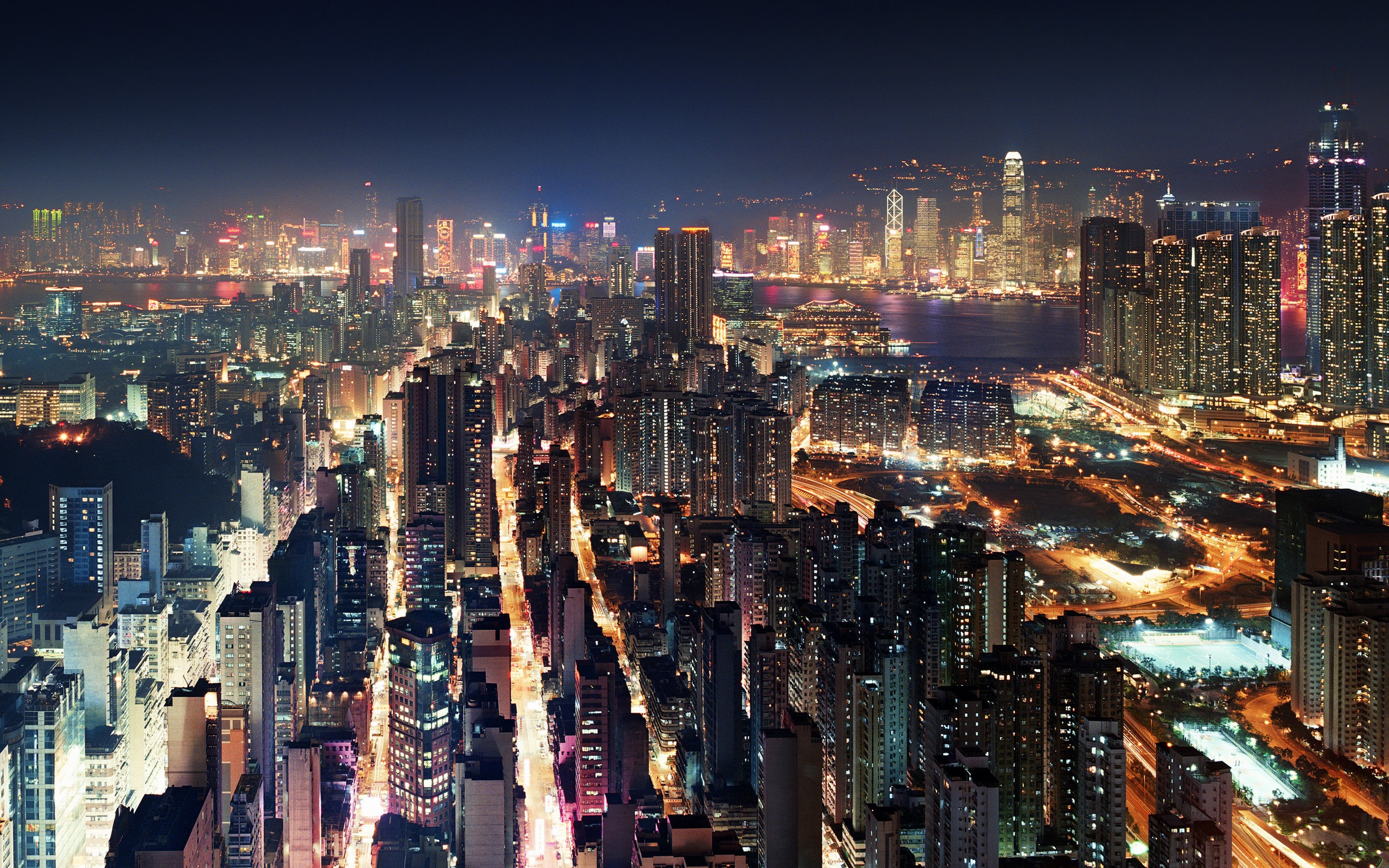 General 2560x1600 cityscape photography night lights Hong Kong Asia city lights