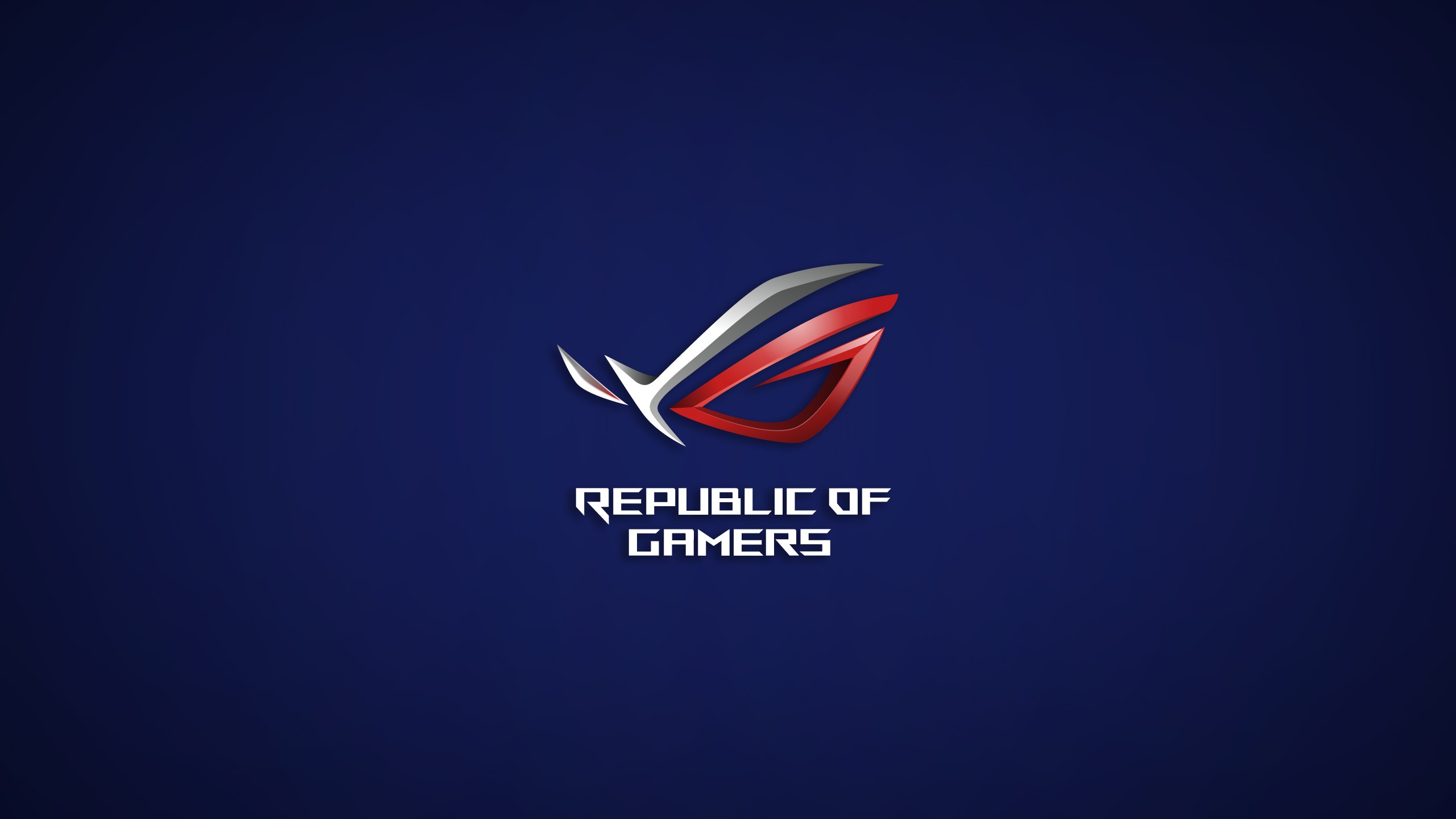 General 2560x1440 Republic of Gamers ASUS simple background logo digital art hardware text