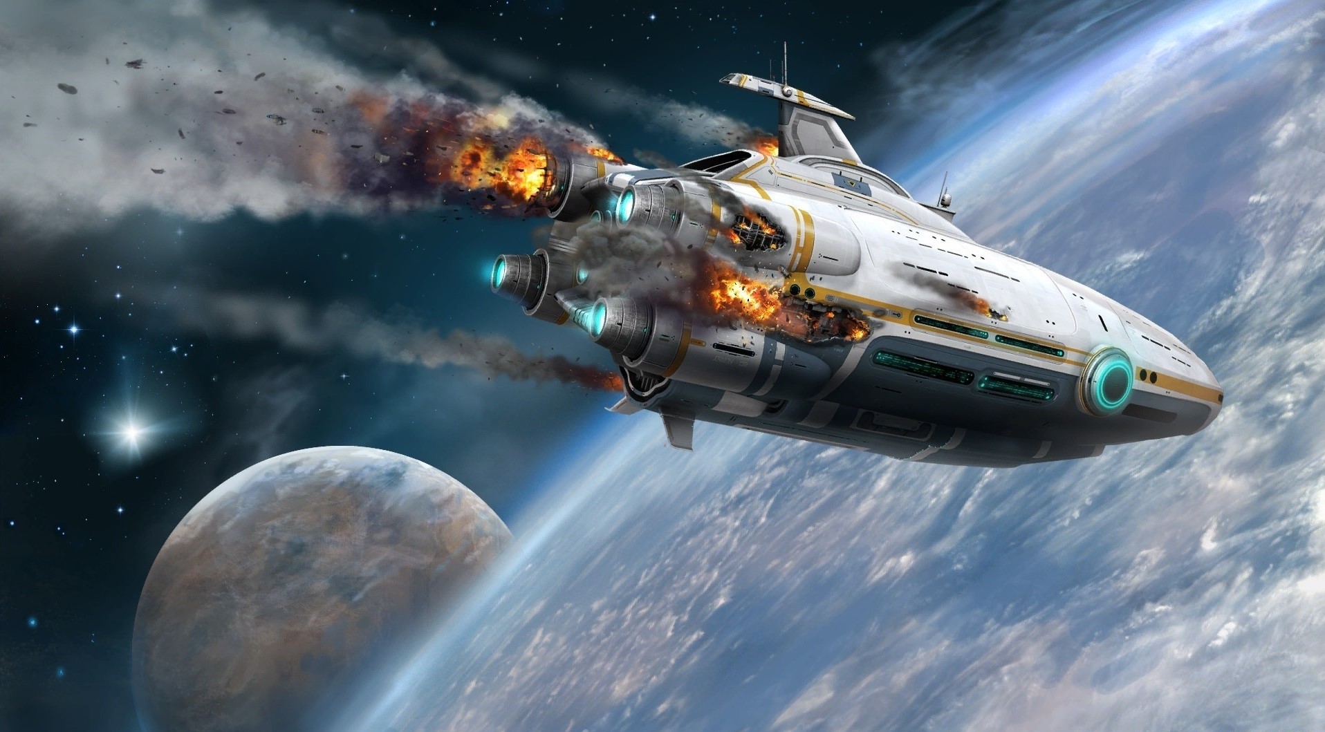 General 1916x1059 futuristic artwork science fiction spaceship subnautica space vehicle video games PC gaming video game art