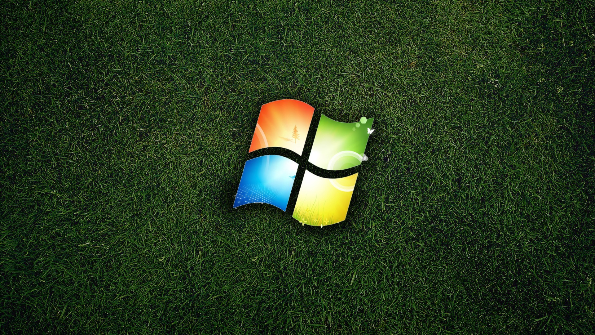 General 1920x1080 Microsoft Windows logo grass operating system