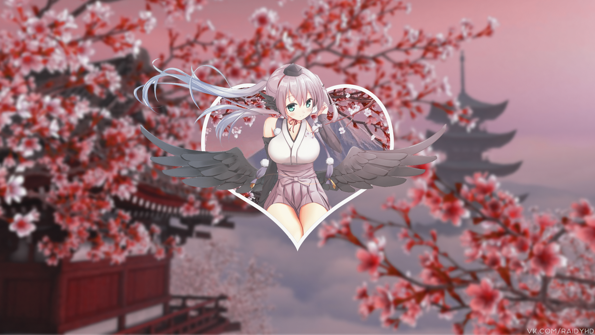Anime 1920x1080 anime anime girls picture-in-picture cherry blossom