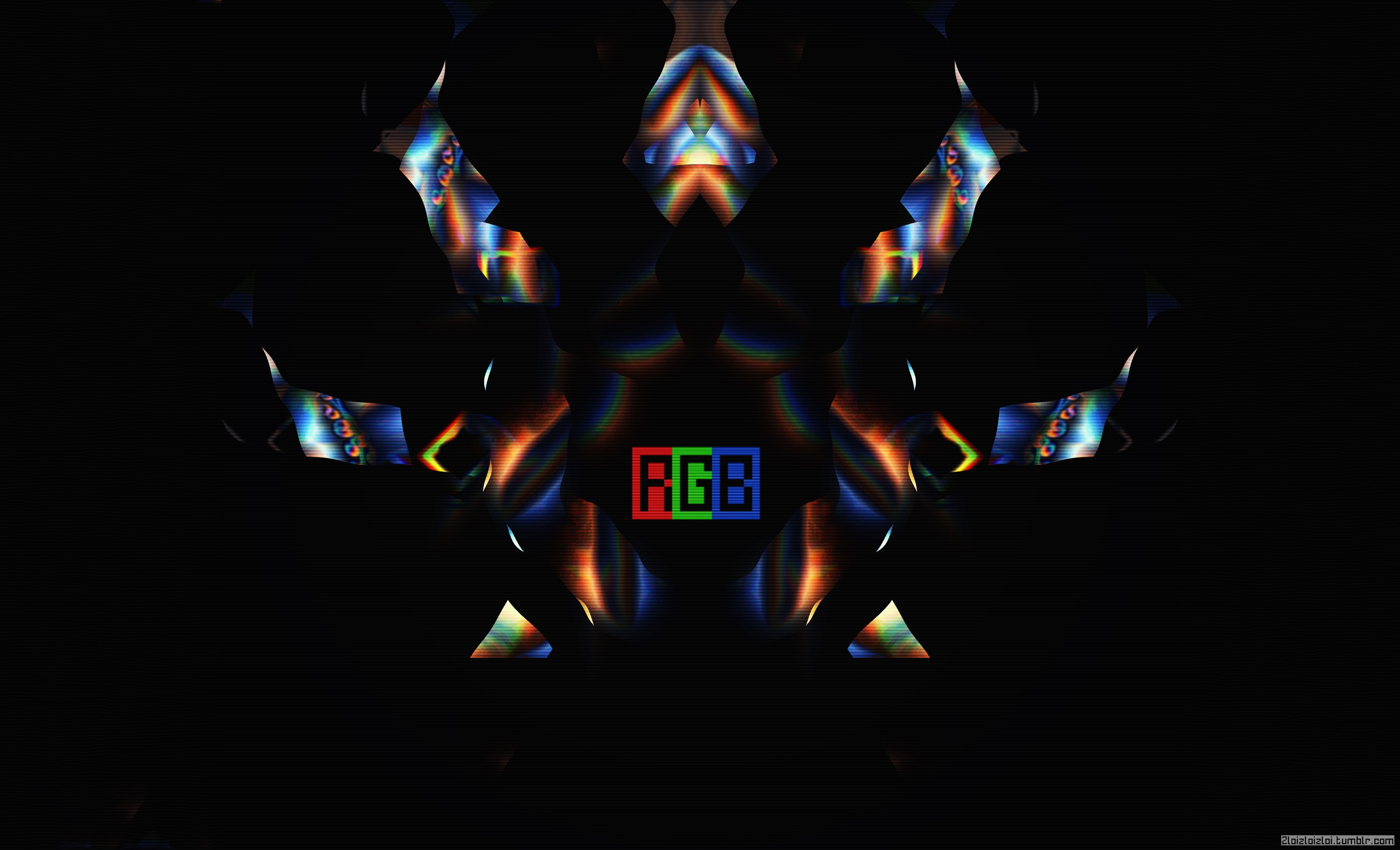 General 3160x1920 glitch art abstract digital art dark black background