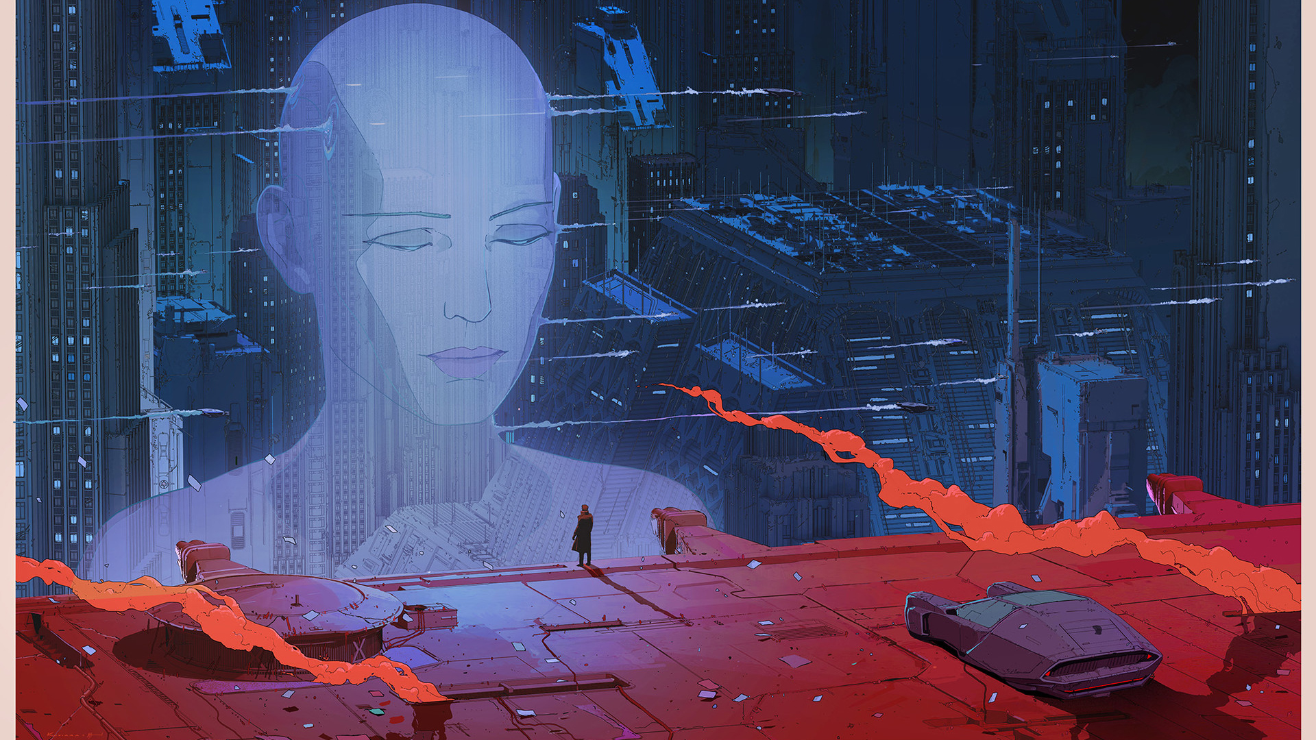General 1920x1080 digital art Blade Runner 2049 Blade Runner cyberpunk science fiction