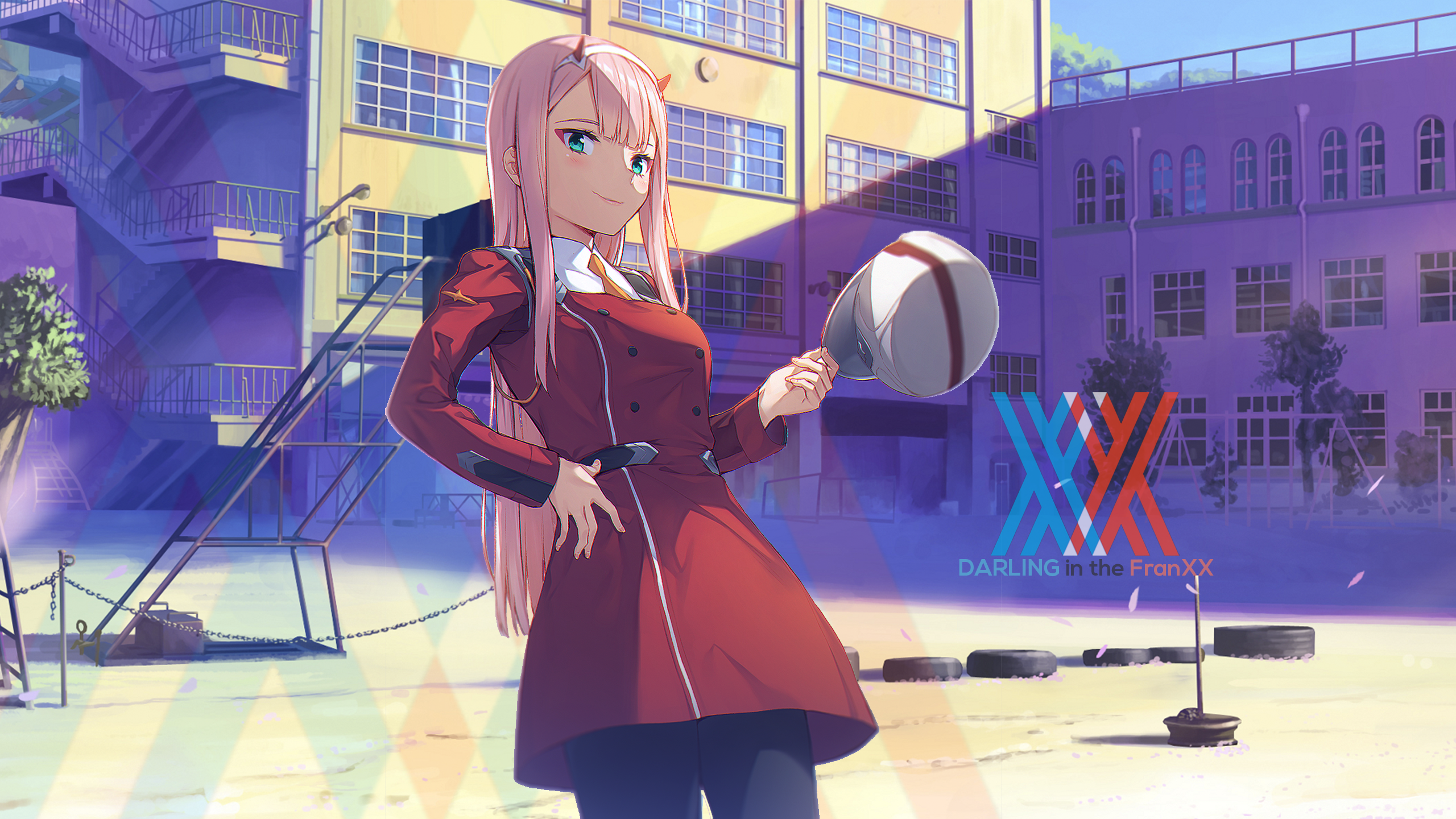 Anime 2560x1440 Darling in the FranXX Zero Two (Darling in the FranXX) anime girls pink hair