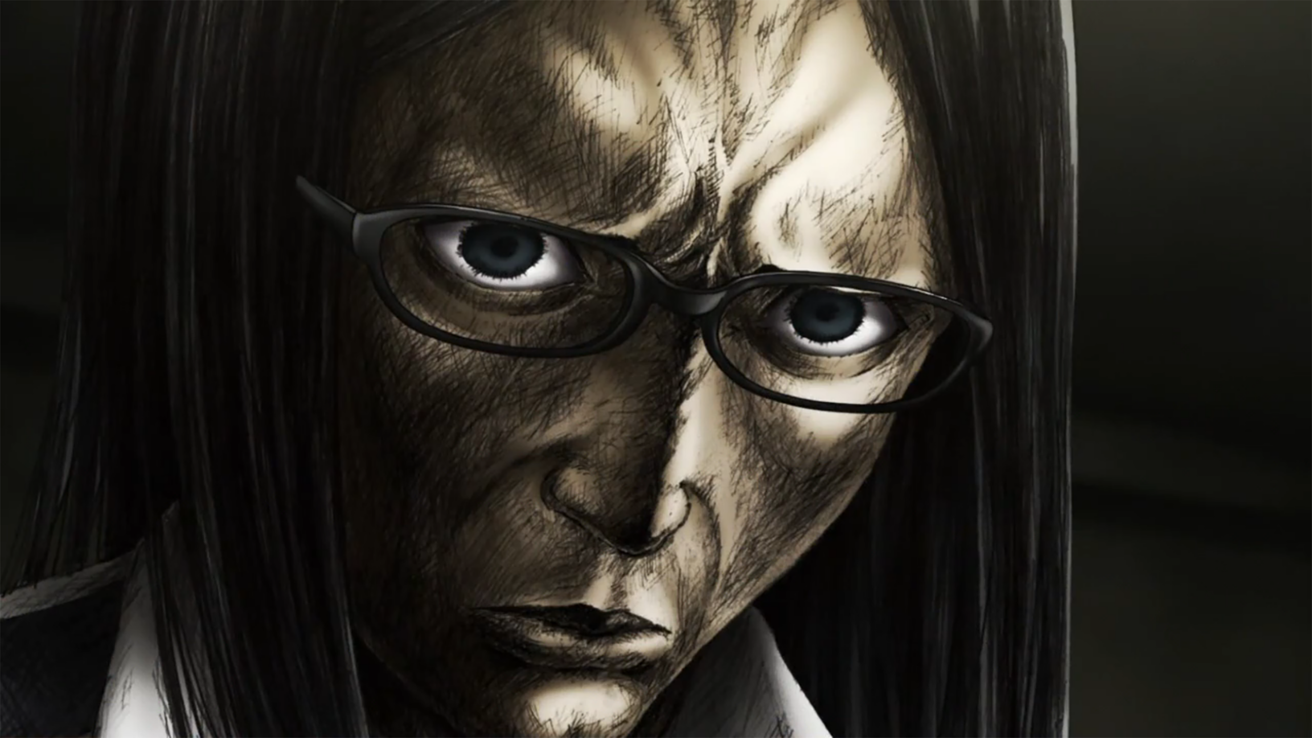 Anime 2560x1440 anime face glasses Prison School