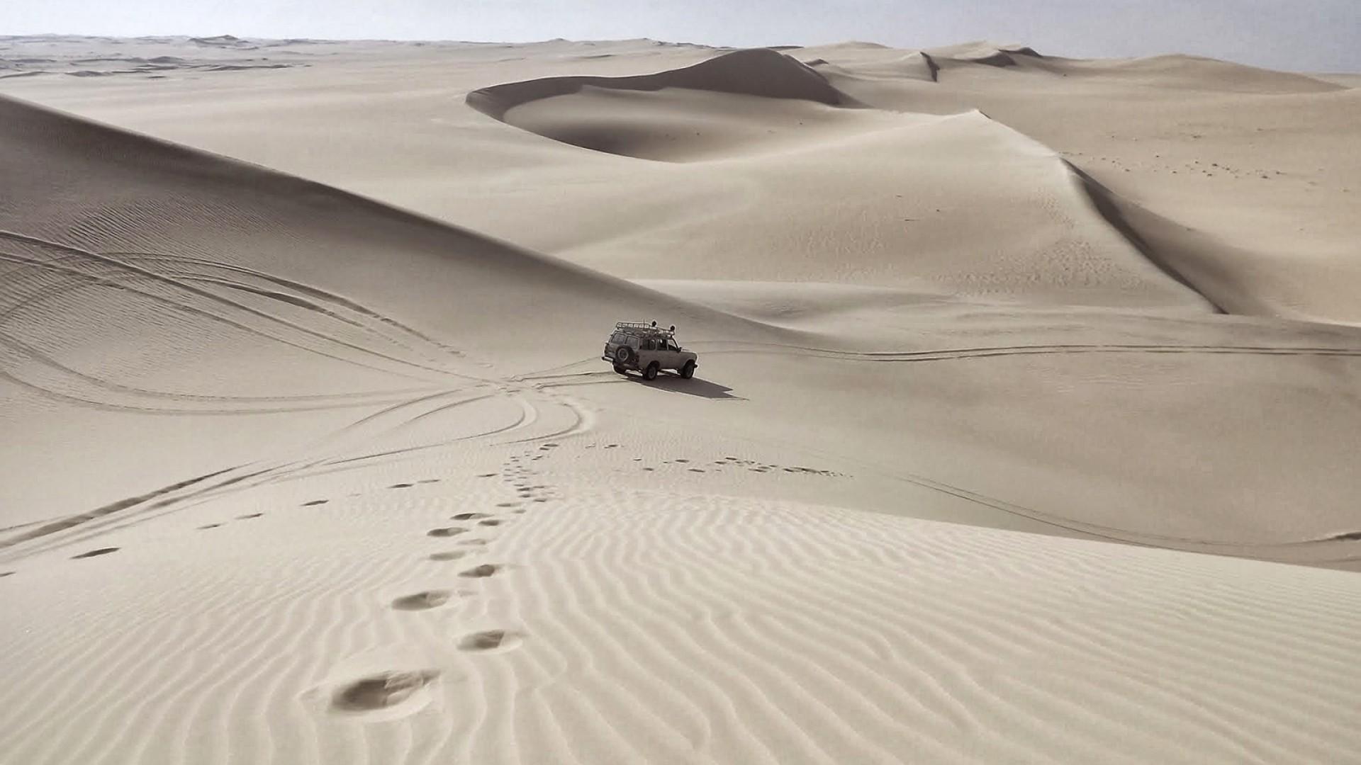 General 1920x1080 desert white nature dunes car Jeep vehicle landscape