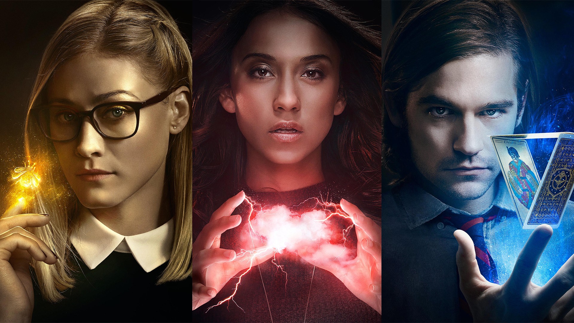 General 1920x1080 The Magicians collage women with glasses men magic Olivia Taylor Dudley Stella Maeve TV series face Jason Ralph