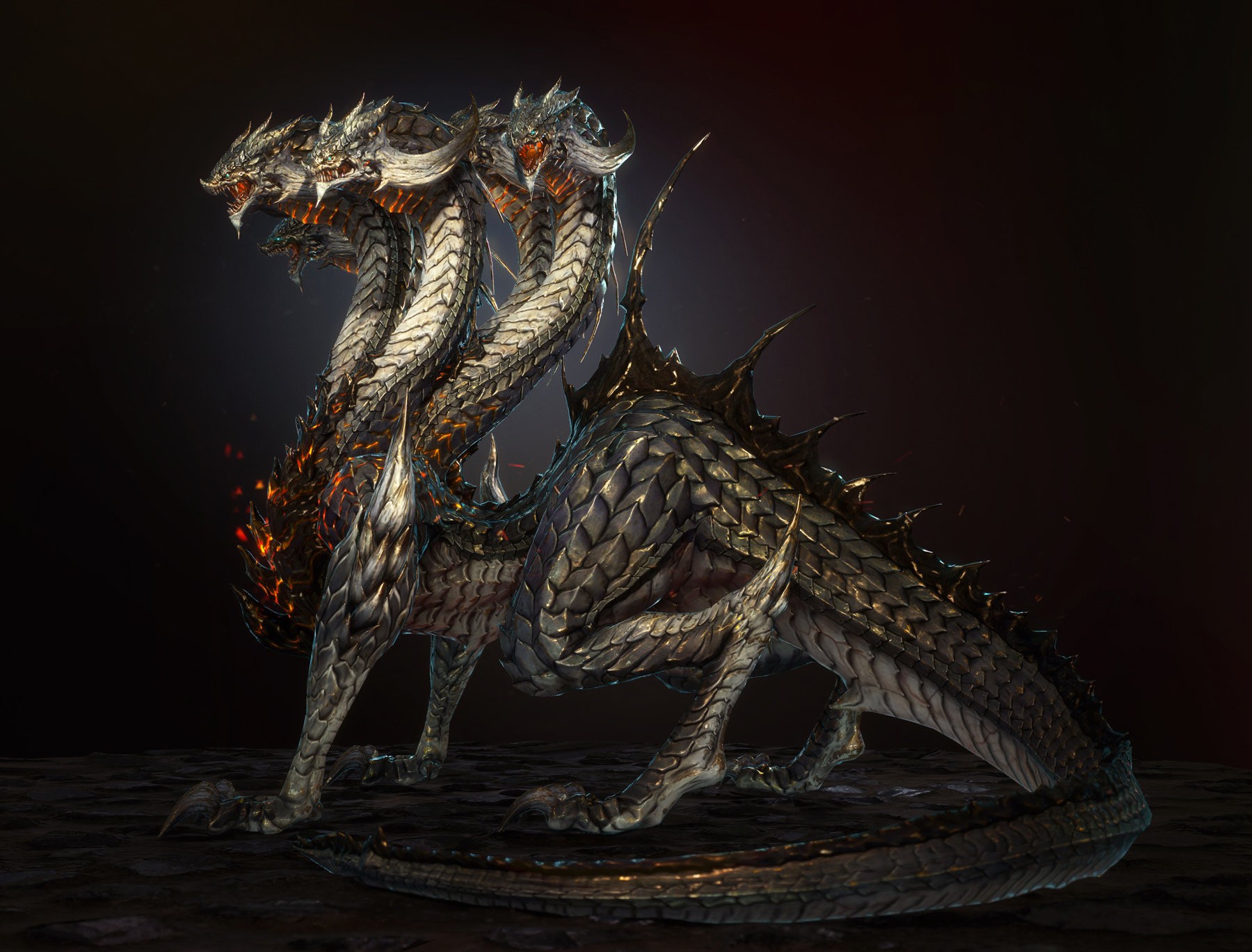 General 1800x1368 hydra dragon digital art fantasy art Final Fantasy XIV: A Realm Reborn video games