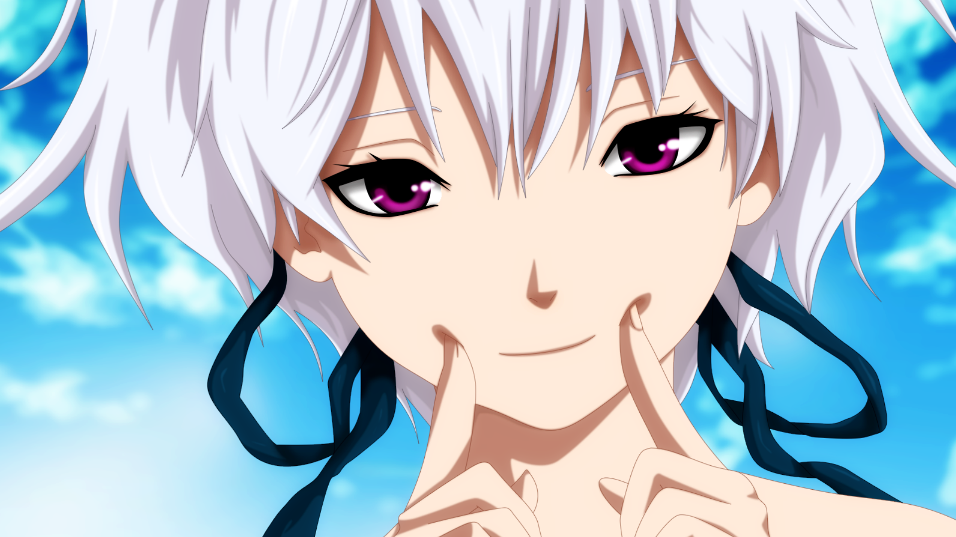 Anime 1920x1080 Darker than Black Yin anime girls anime face purple eyes