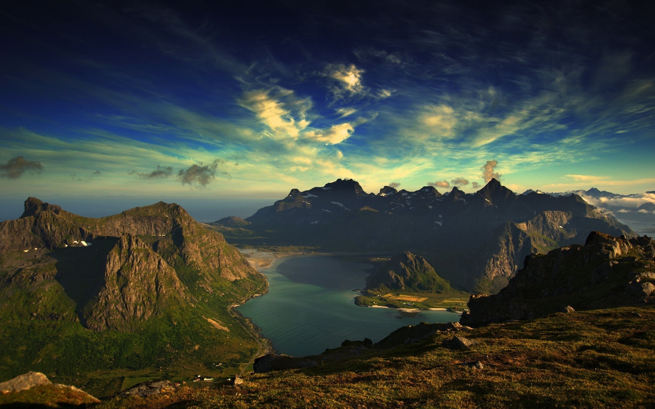 General 2560x1600 landscape nature mountains clouds water