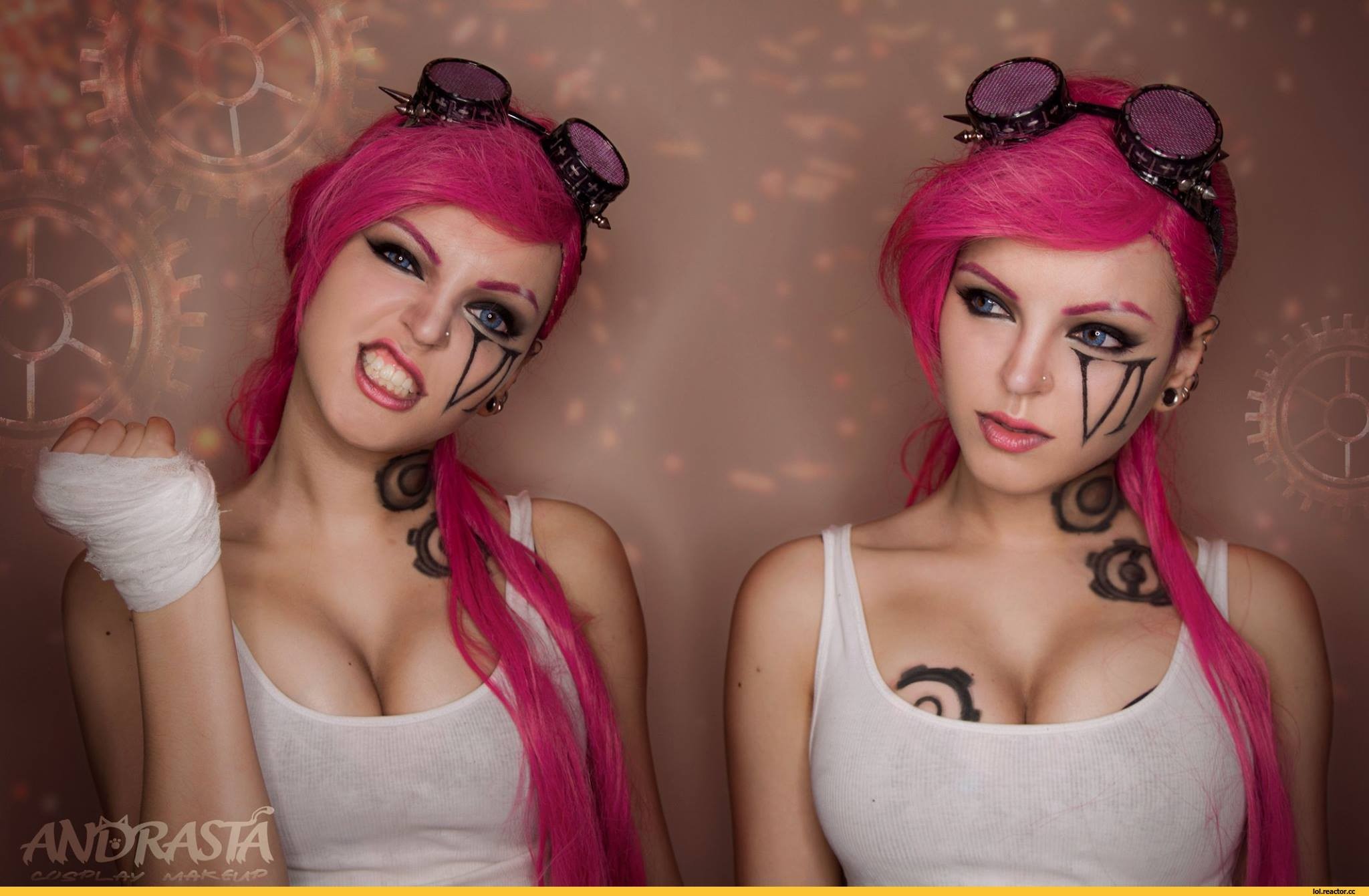 People 2048x1341 women big boobs cosplay Andrasta Vi (League of Legends) collage