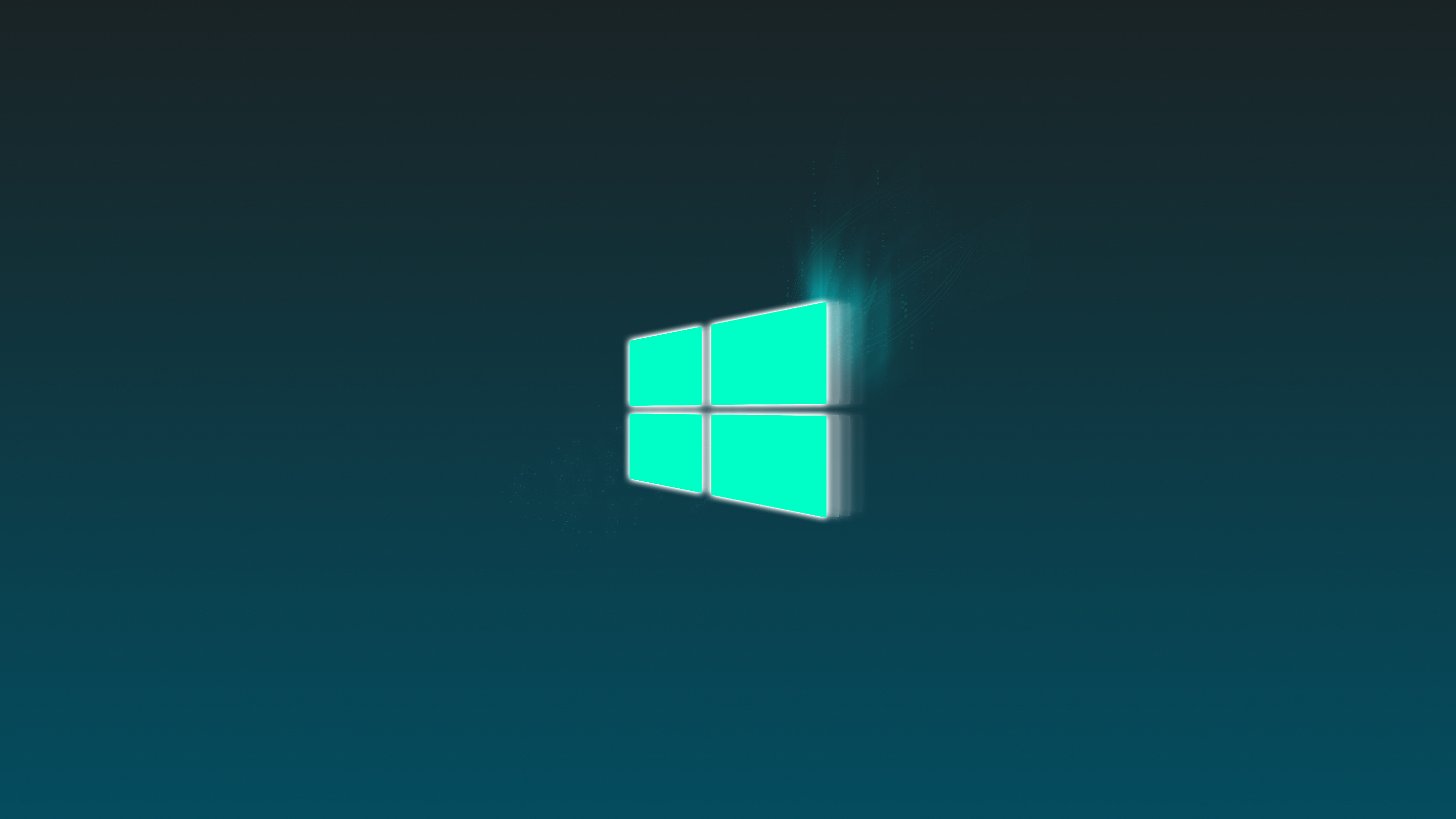 General 2880x1620 Microsoft Windows hologram turquoise vaporwave synthwave simple background neon digital art