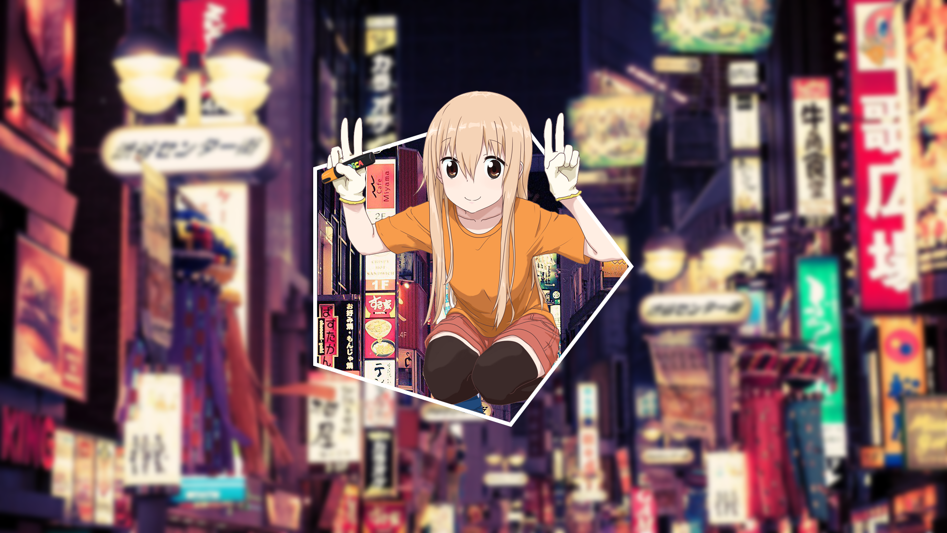 Anime 1920x1080 Himouto! Umaru-chan Doma Umaru anime girls picture-in-picture