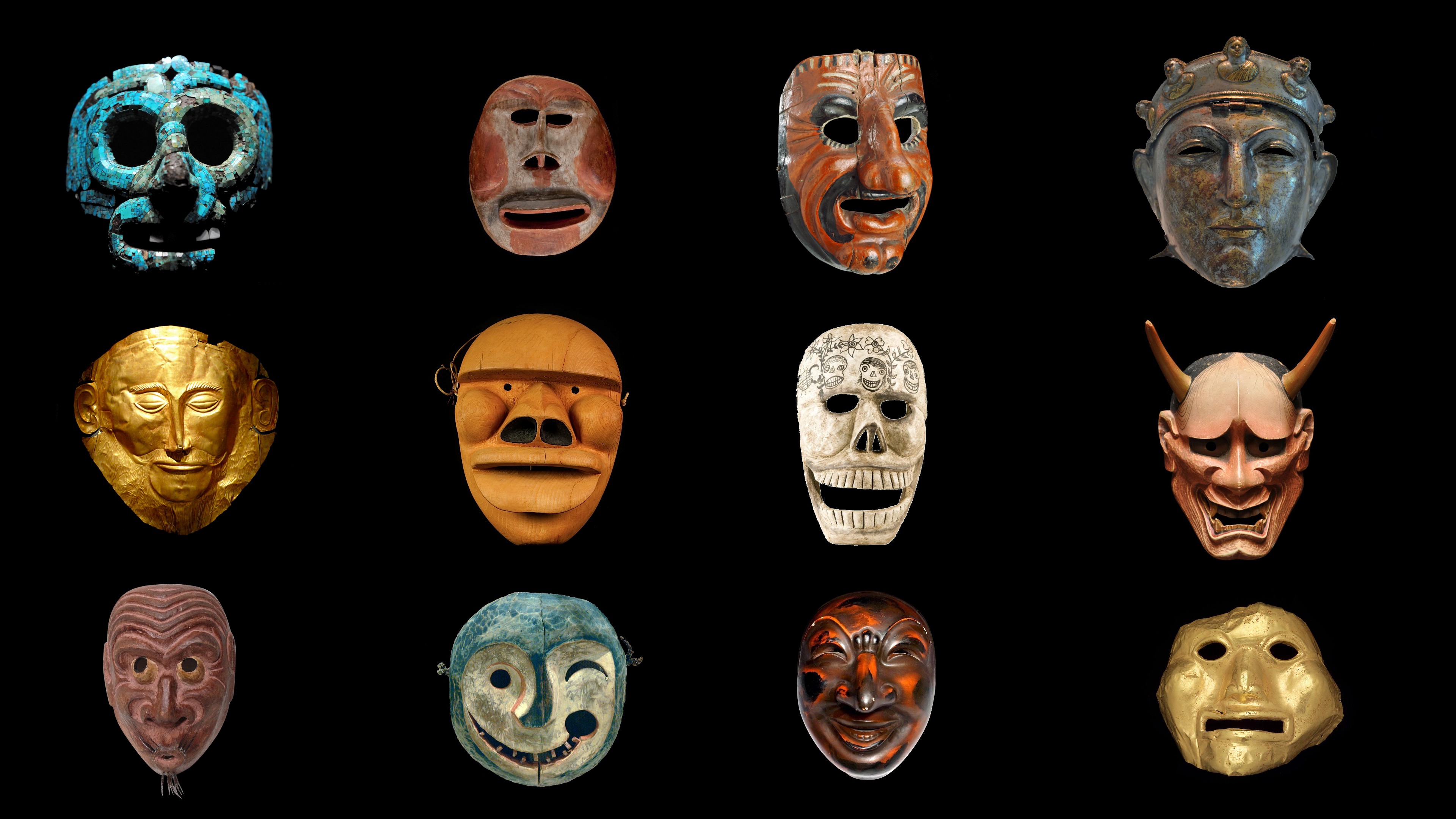 General 3840x2160 mask history museum culture Aztec Roman Japan Celtic
