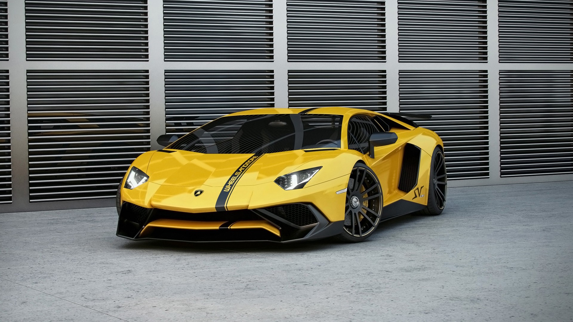 General 1920x1080 car Lamborghini Aventador vehicle yellow cars Lamborghini italian cars Volkswagen Group