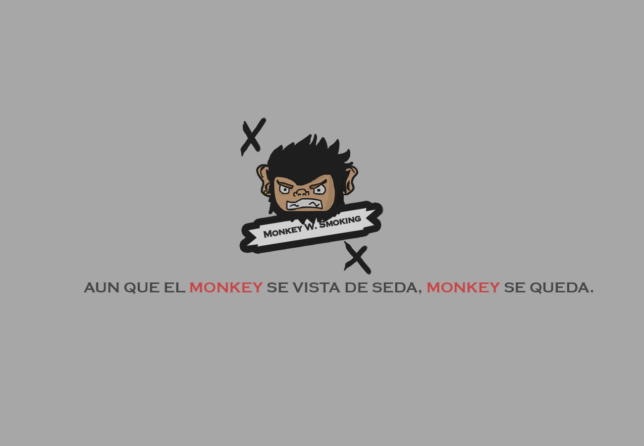 General 1300x900 monkey humor pixel art creativity text minimalism simple background gray background