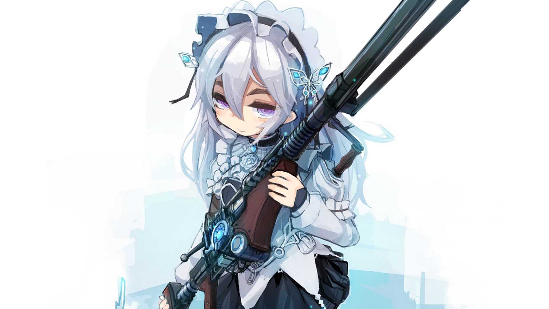 Anime 1920x1080 Hitsugi no Chaika Chaika Trabant sniper rifle