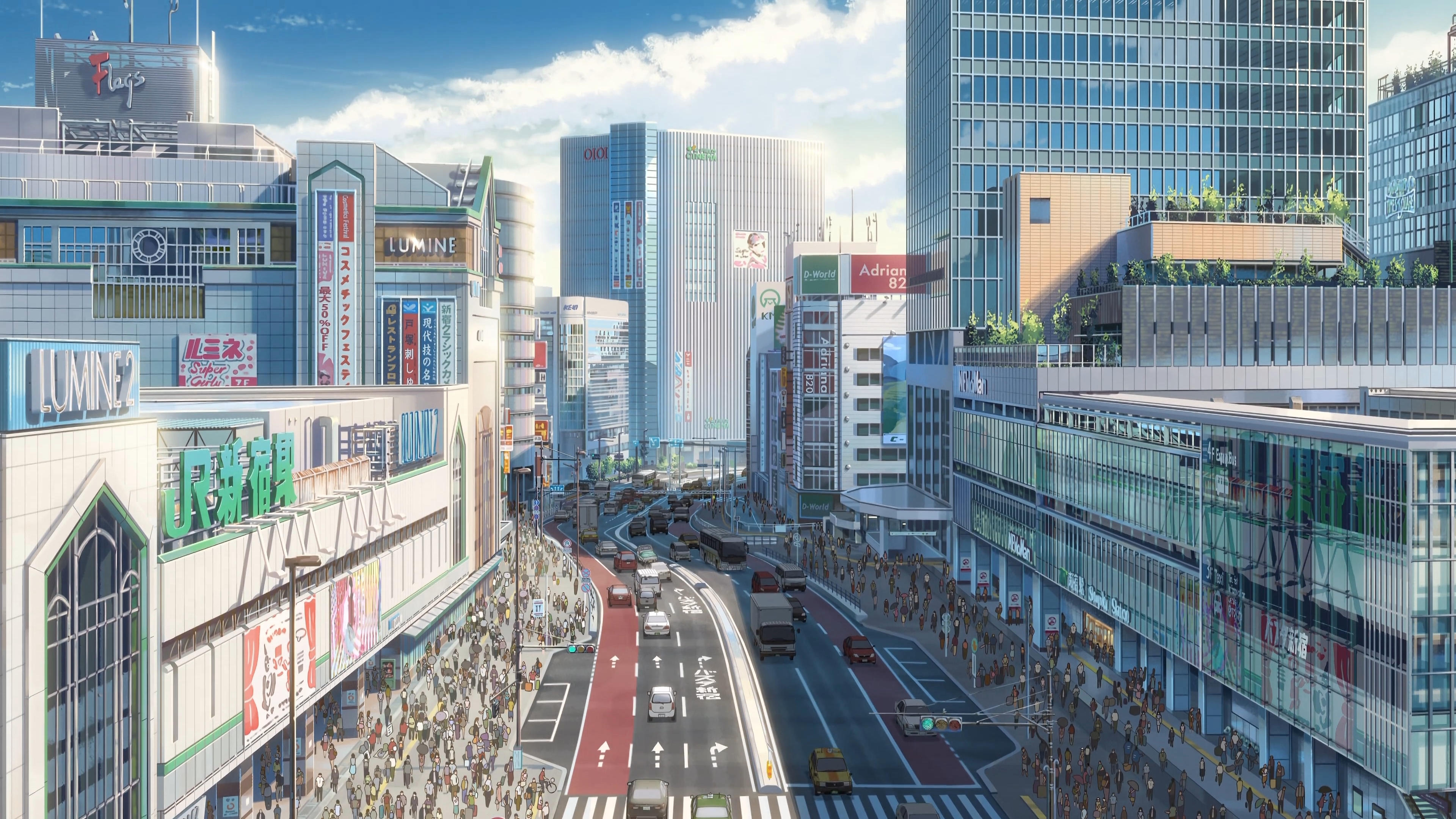 Anime 3840x2160 Makoto Shinkai  Kimi no Na Wa cityscape