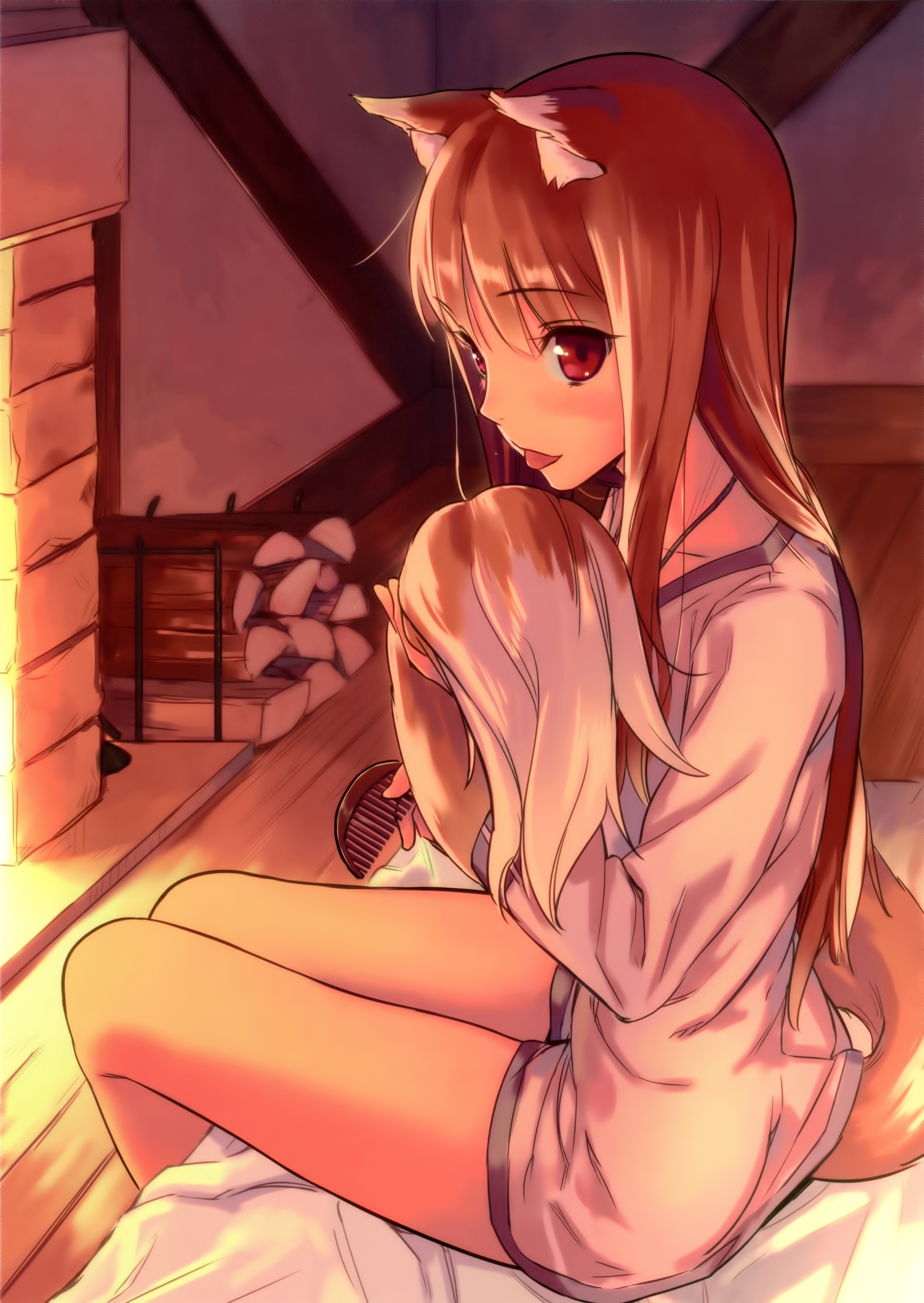 Anime 3000x4229 Spice and Wolf anime girls Holo (Spice and Wolf)