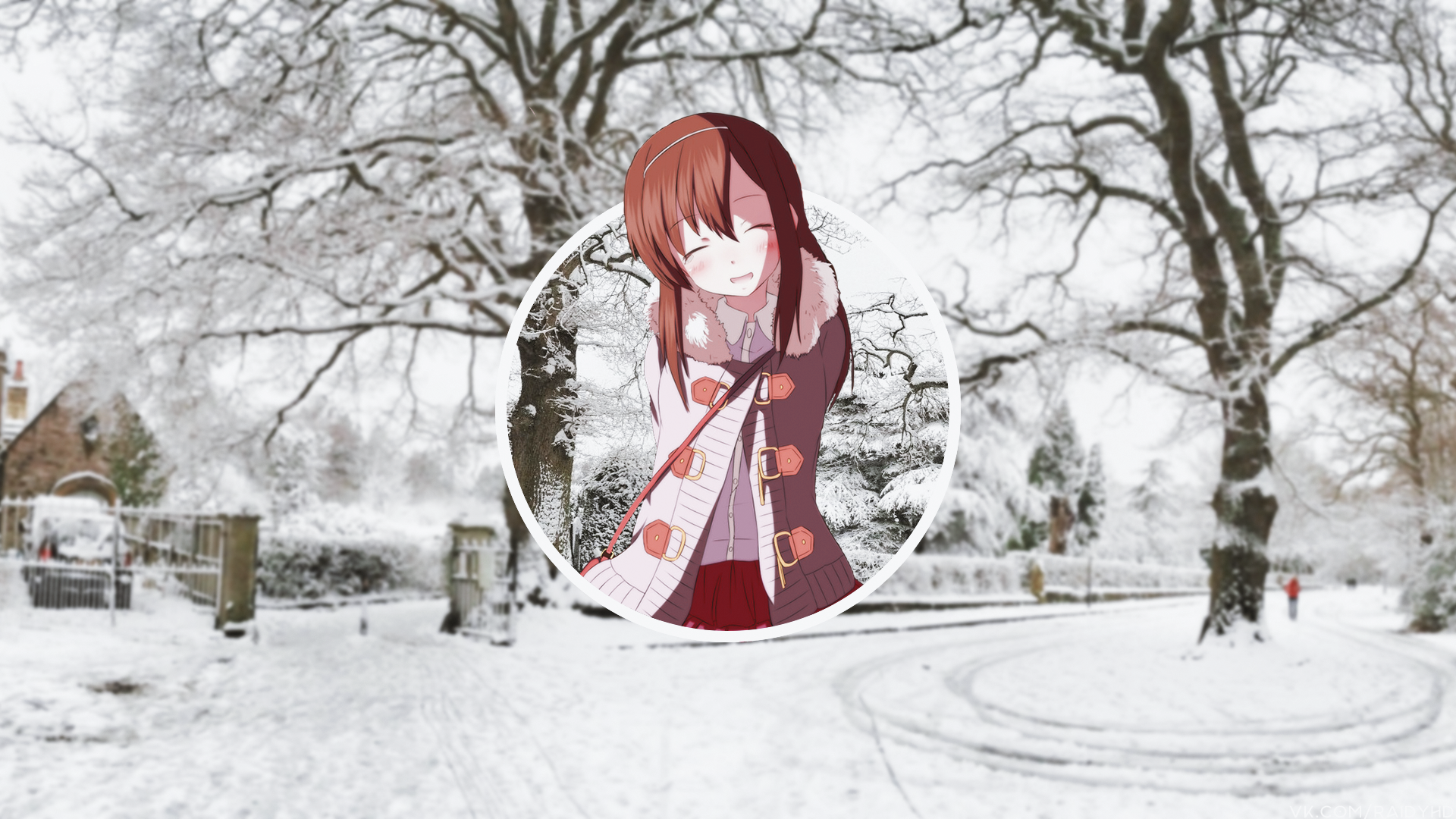 Anime 1920x1080 anime anime girls picture-in-picture snow