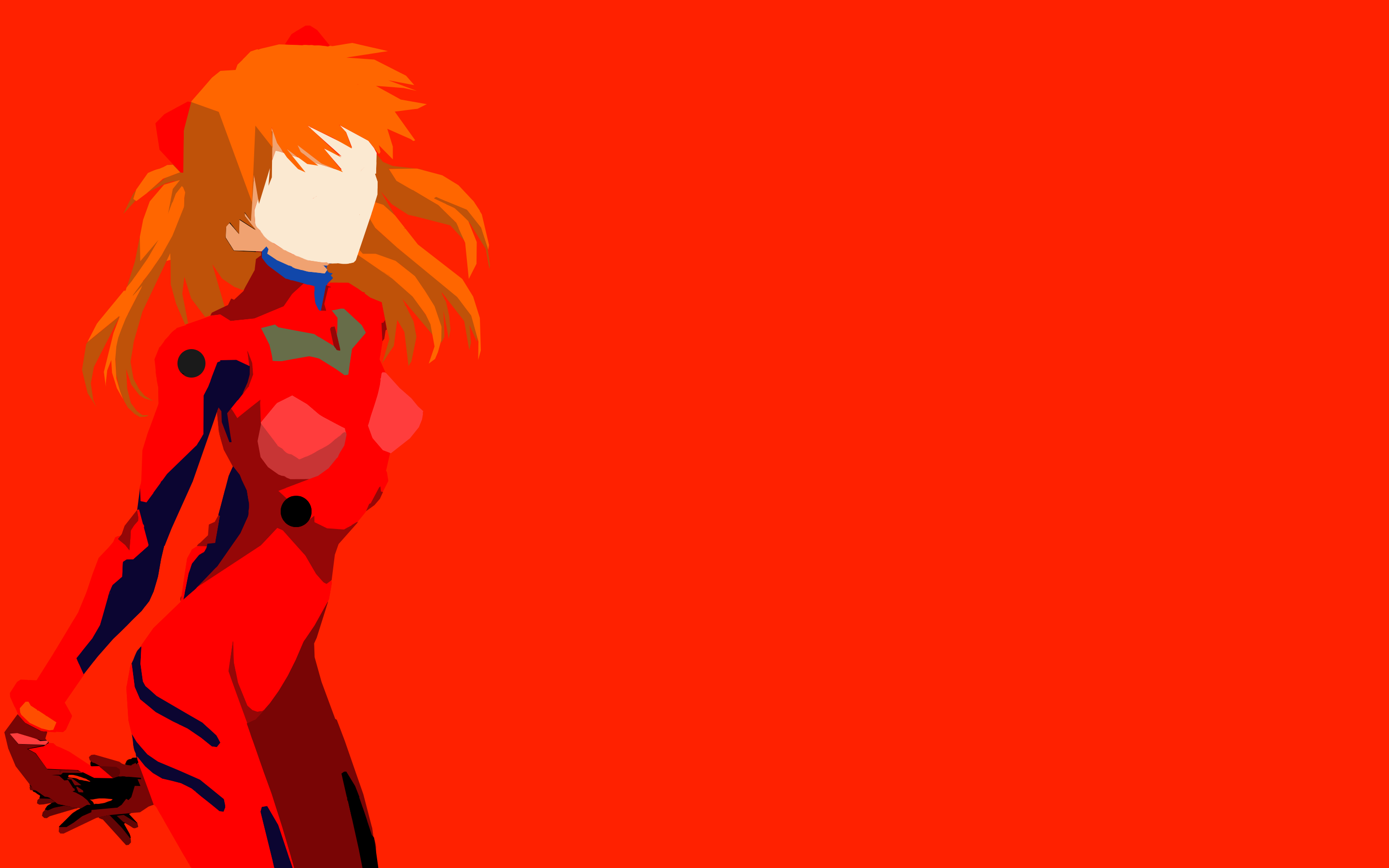 Anime 2880x1800 Neon Genesis Evangelion Asuka Langley Soryu minimalism simple background