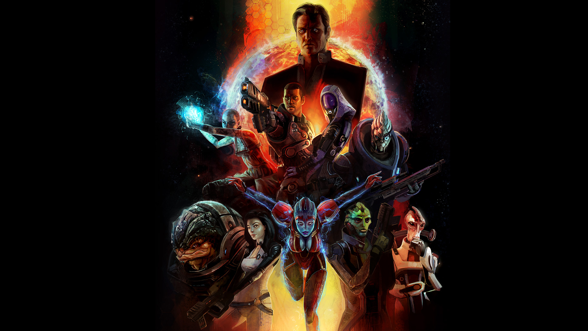 General 1920x1080 Mass Effect Mass Effect 2 video games science fiction Commander Shepard Miranda Lawson video game characters Bioware Electronic Arts