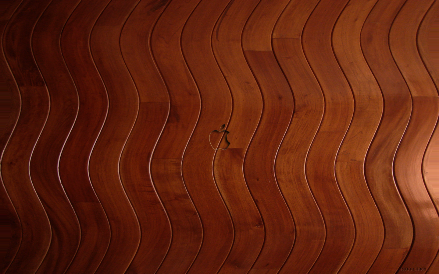General 1440x900 Apple Inc. wooden surface logo waves texture digital art shapes lines wood