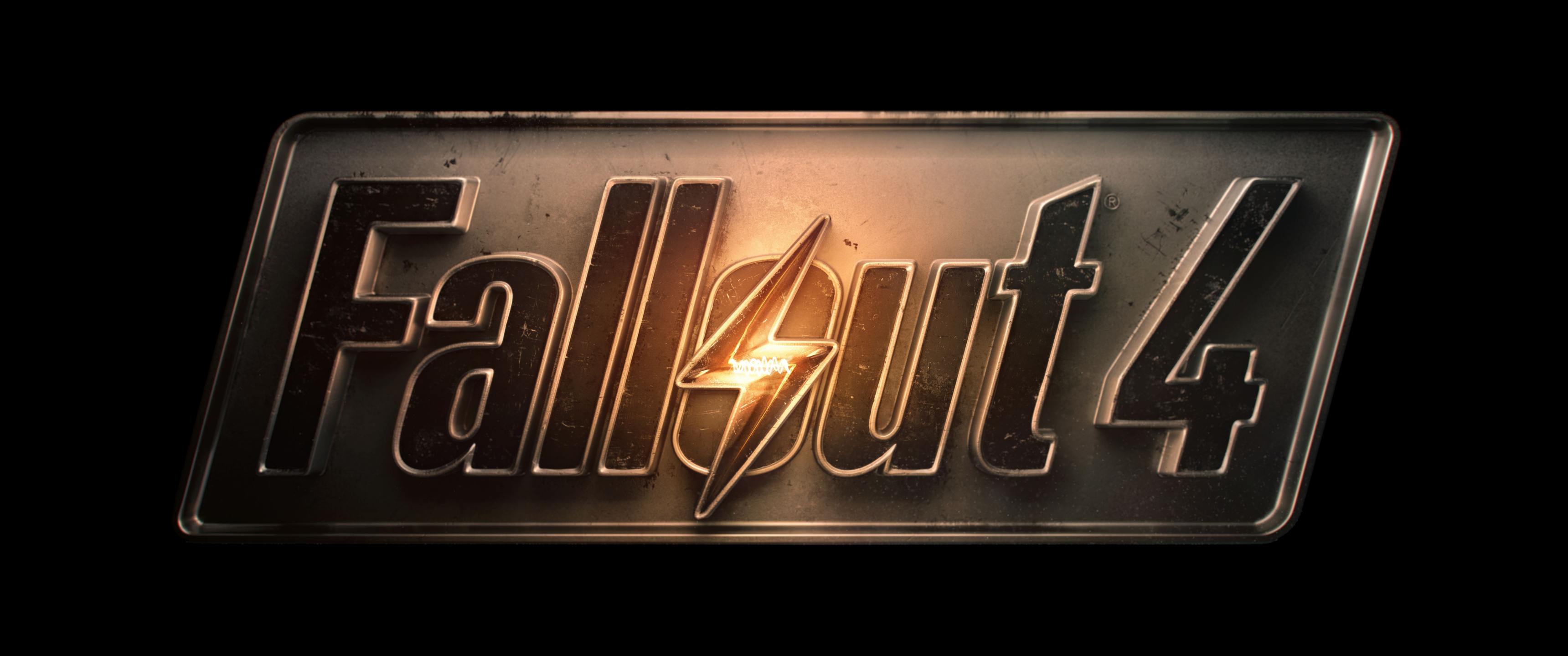 General 3440x1440 Fallout 4 video games PC gaming logo black background