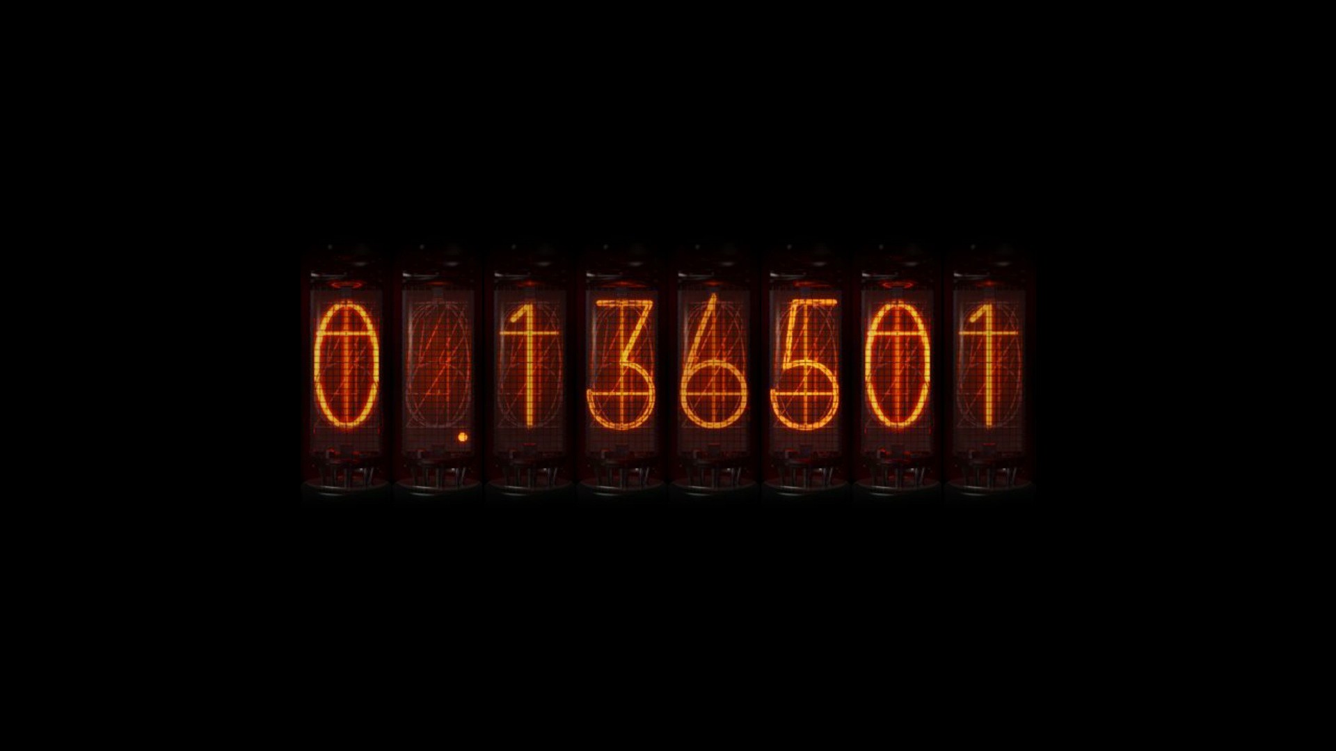 Anime 1920x1080 Steins;Gate simple background numbers Nixie Tubes black background Divergence Meter anime time travel