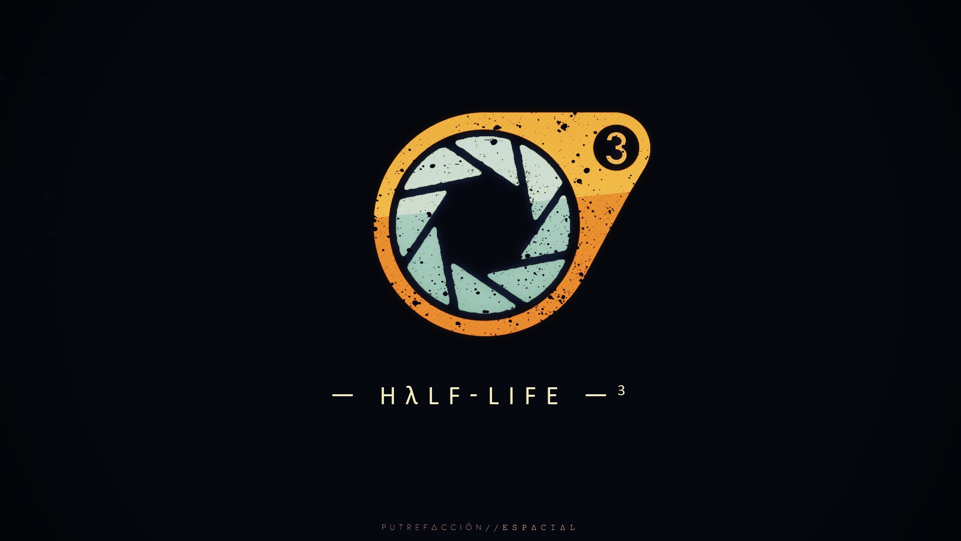 General 1920x1080 video games Half-Life Half-Life 3 typography fan art black background