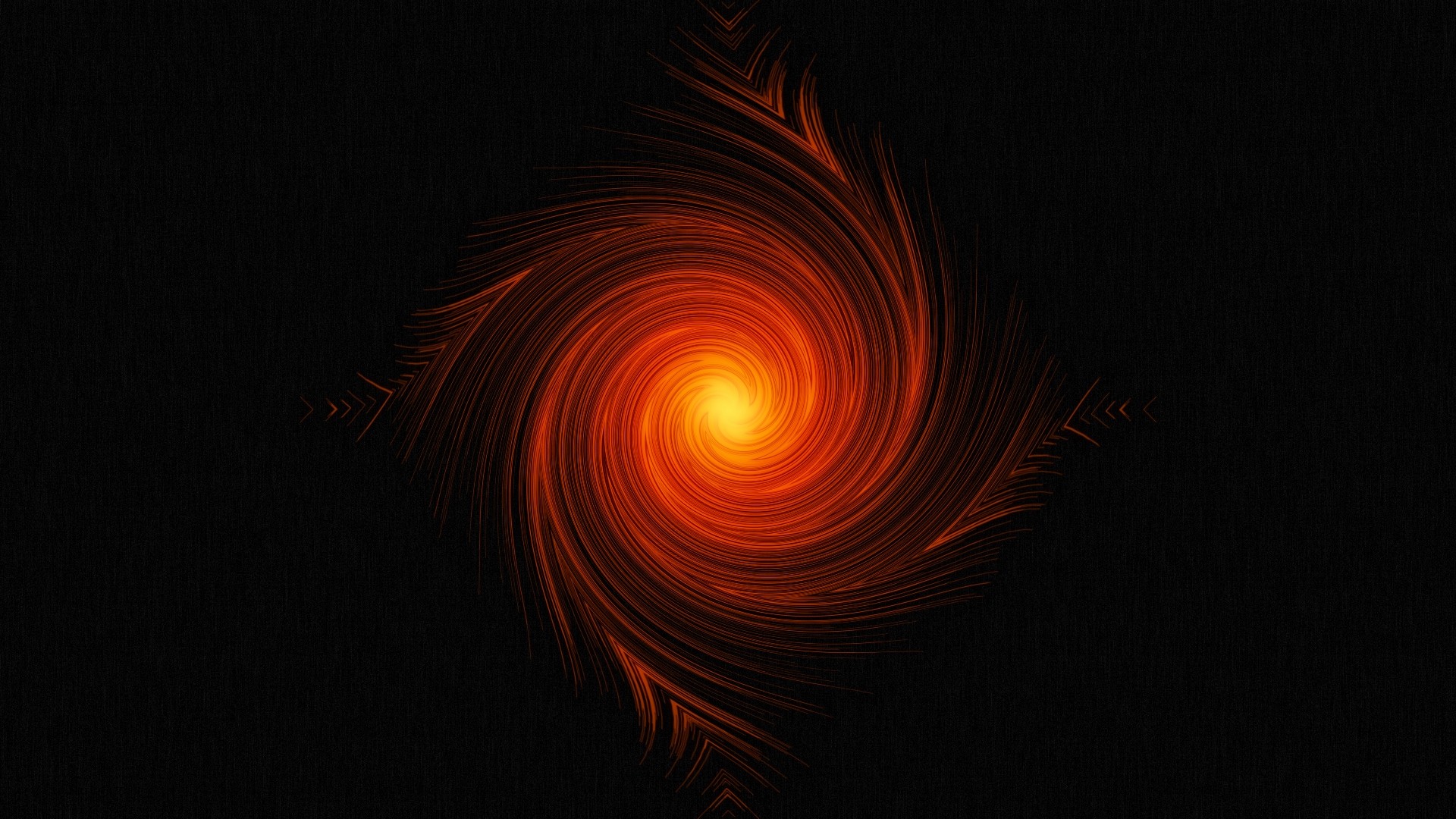 General 1920x1080 orange abstract glowing twist