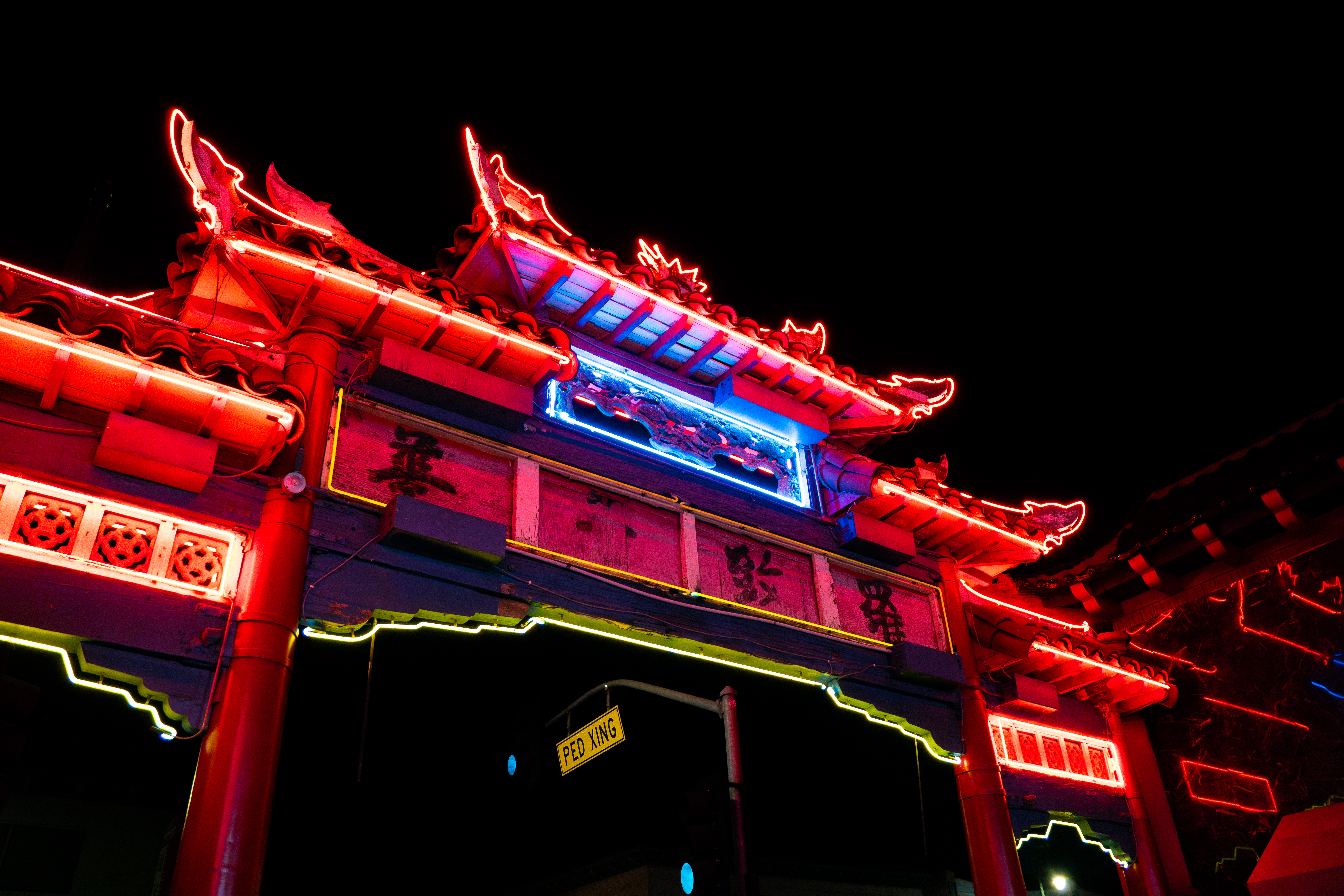 General 6000x4000 China Town Los Angeles night neon city neon photography lights torii low light