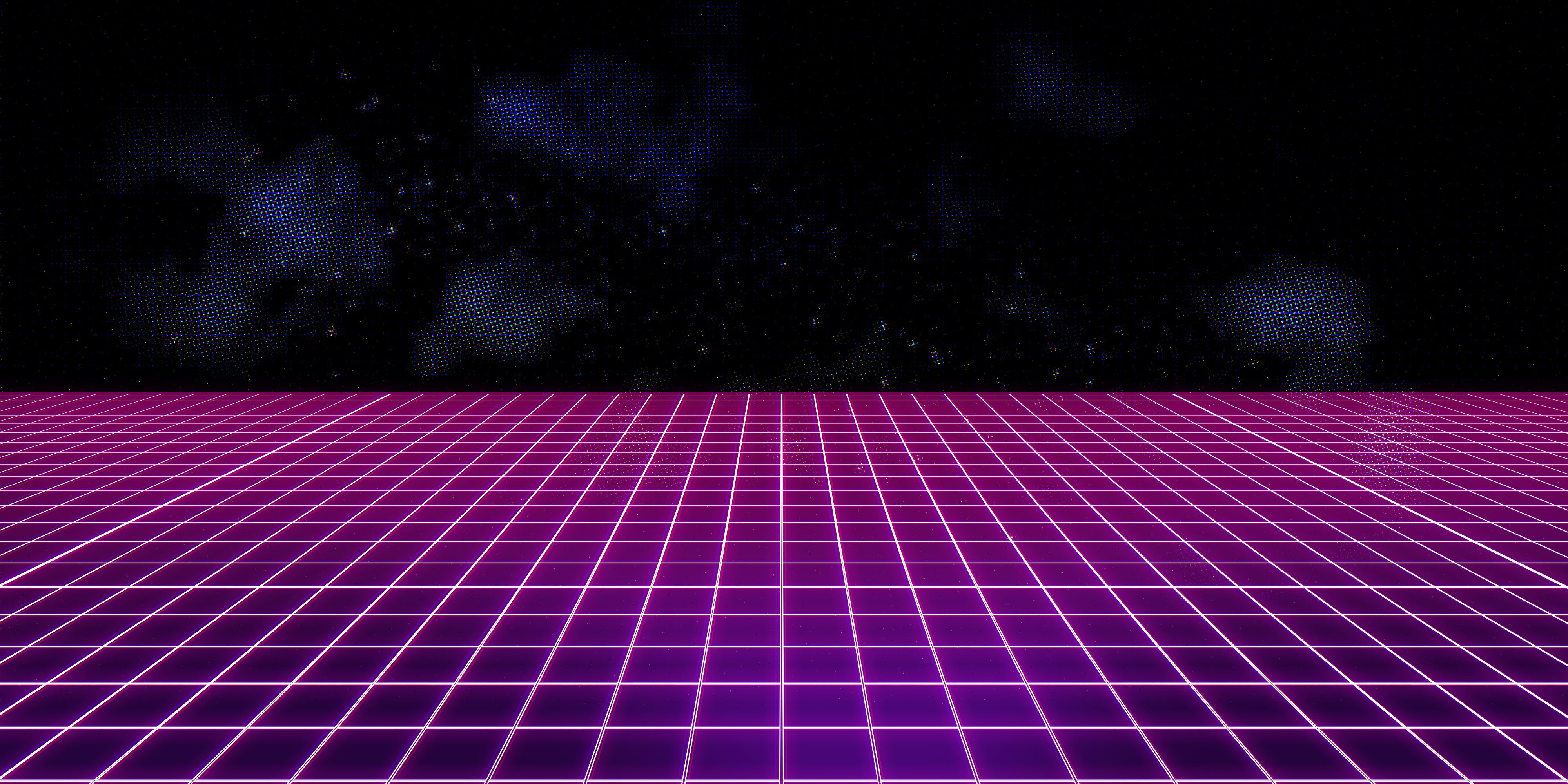 General 4000x2000 retrowave synthwave neon pink pattern square