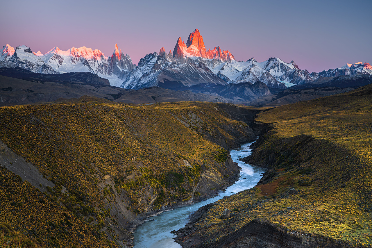 General 1280x853 nature Argentina landscape water river sunset mountains valley