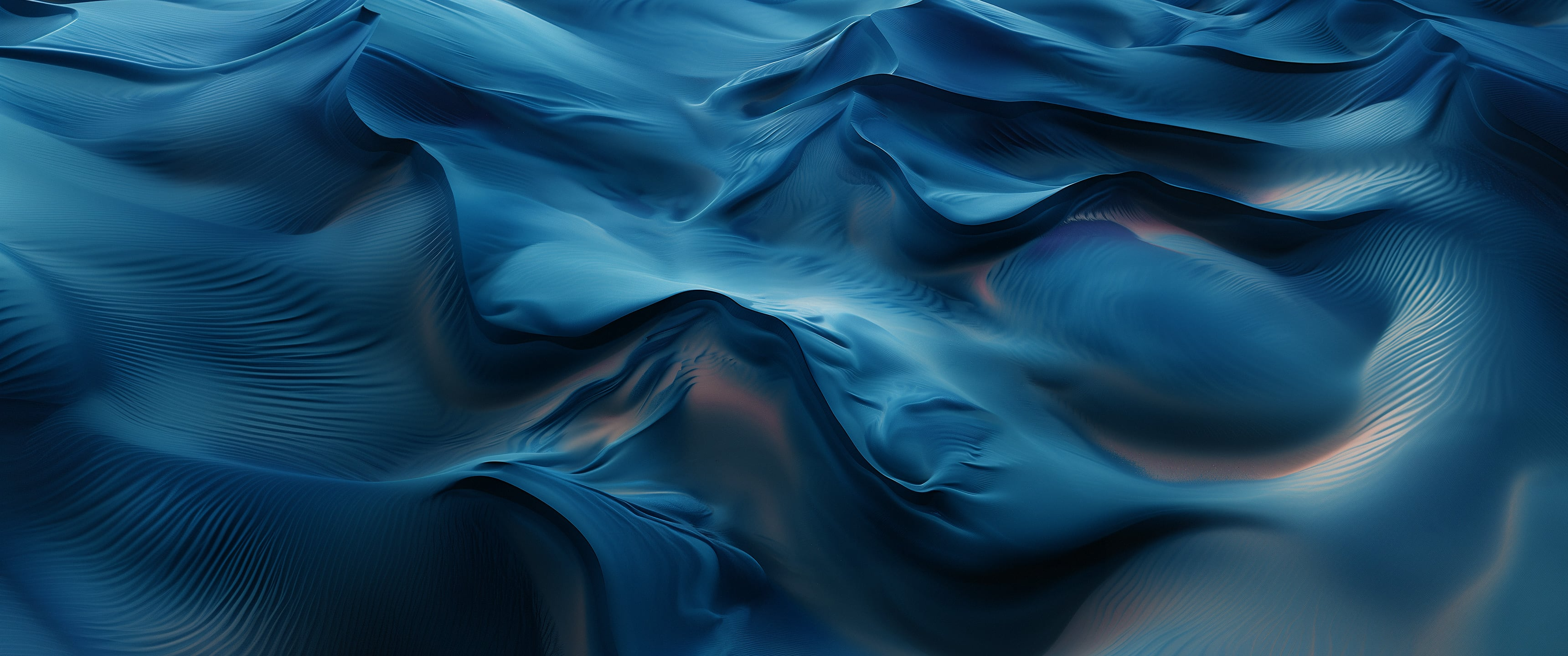 General 3440x1440 dunes AI art abstract nature blue landscape