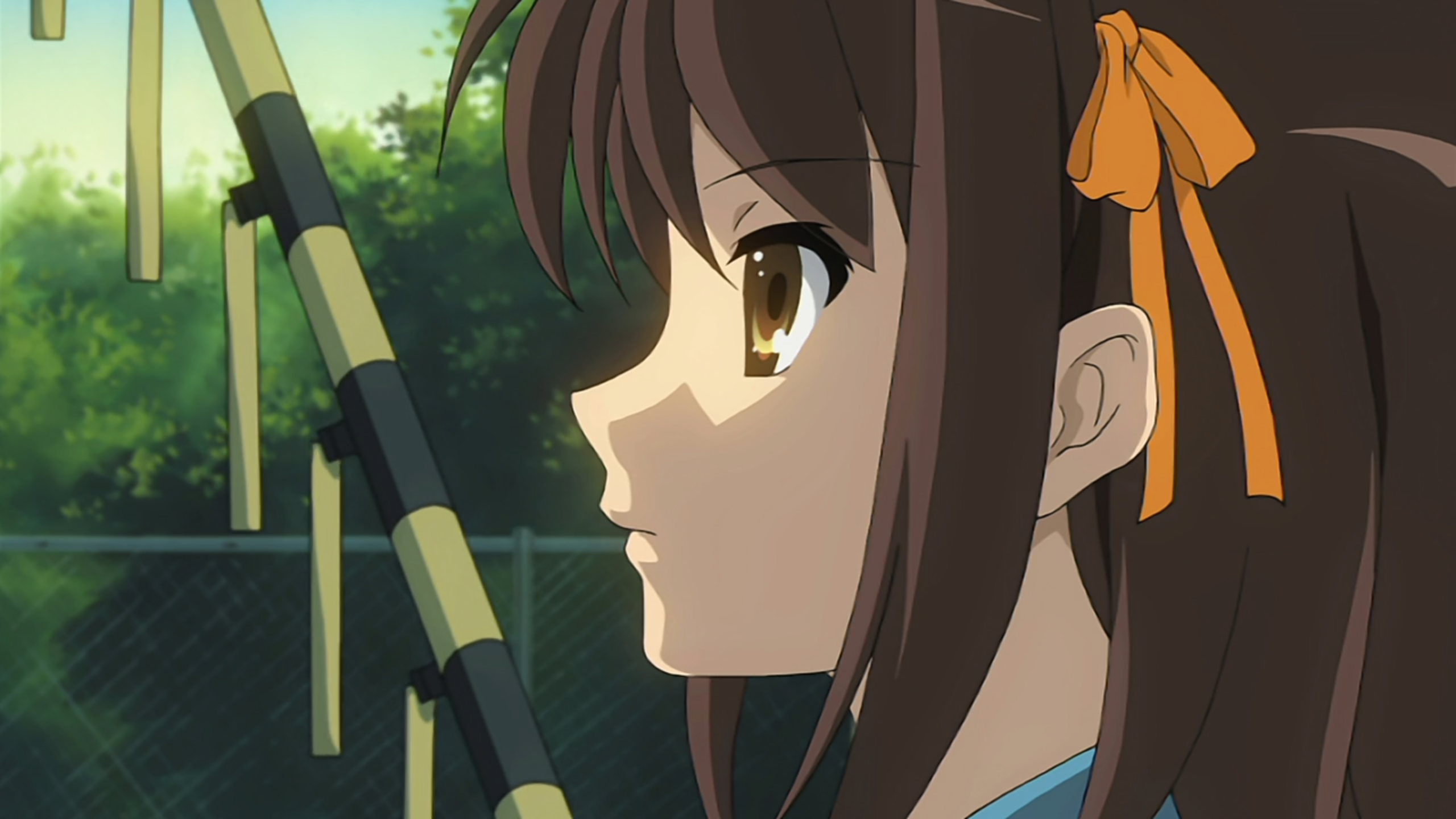 Anime 2560x1440 The Melancholy of Haruhi Suzumiya anime girls screen shot