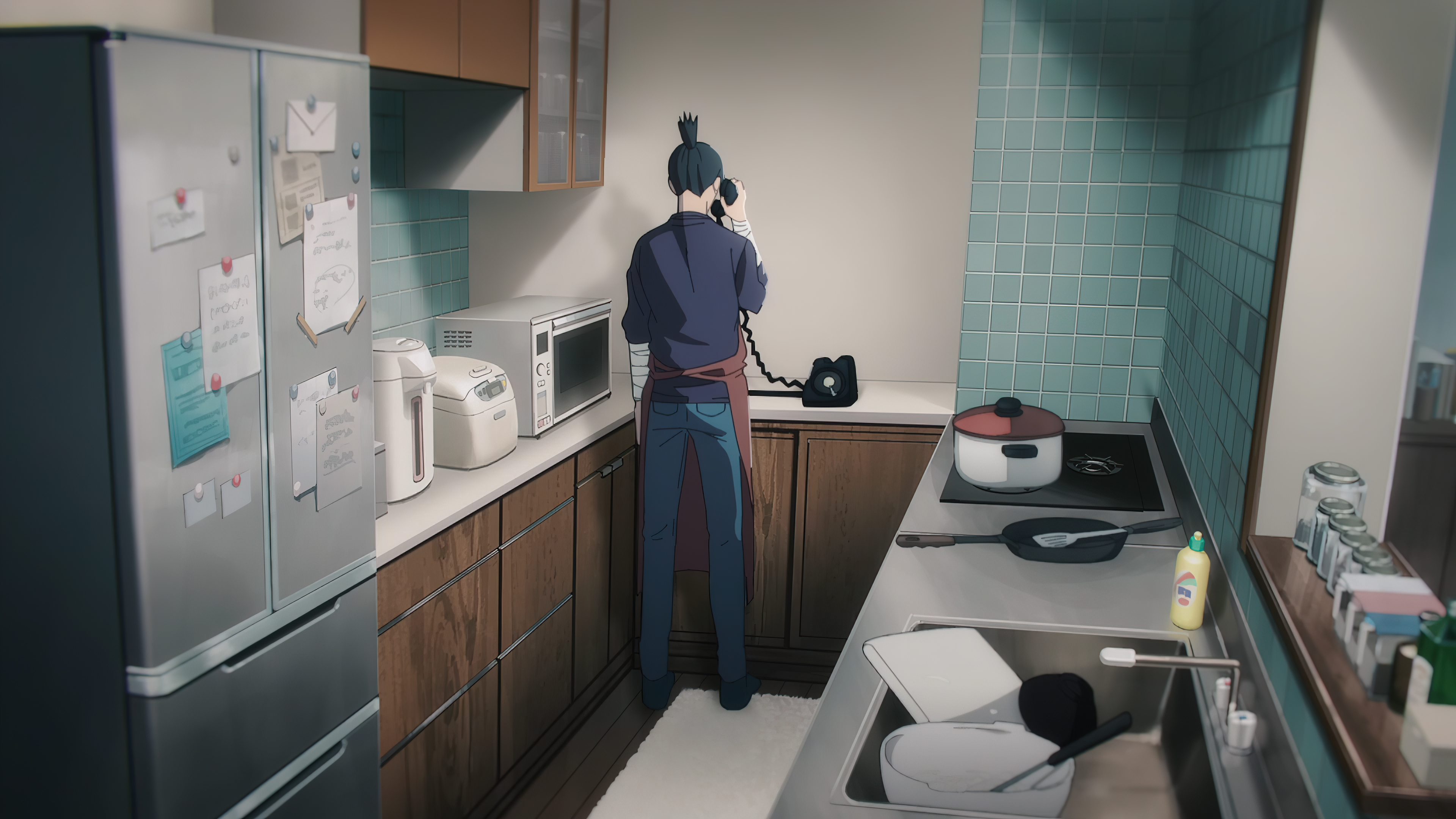 Kitchen Room Anime Visual Novel Game. Generate Ai Stock Illustration -  Illustration of bright, morning: 288101005